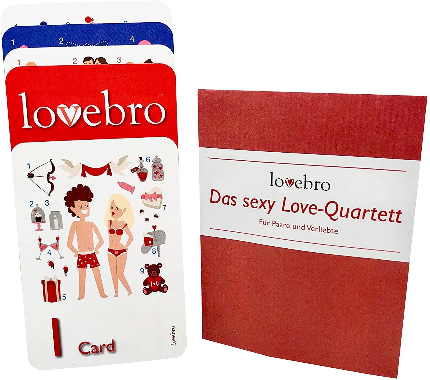 lovebro Erotik-Spiel, Das sexy Love-Quartett, Erotik Spielzeug, Liebes Spaß für Paare