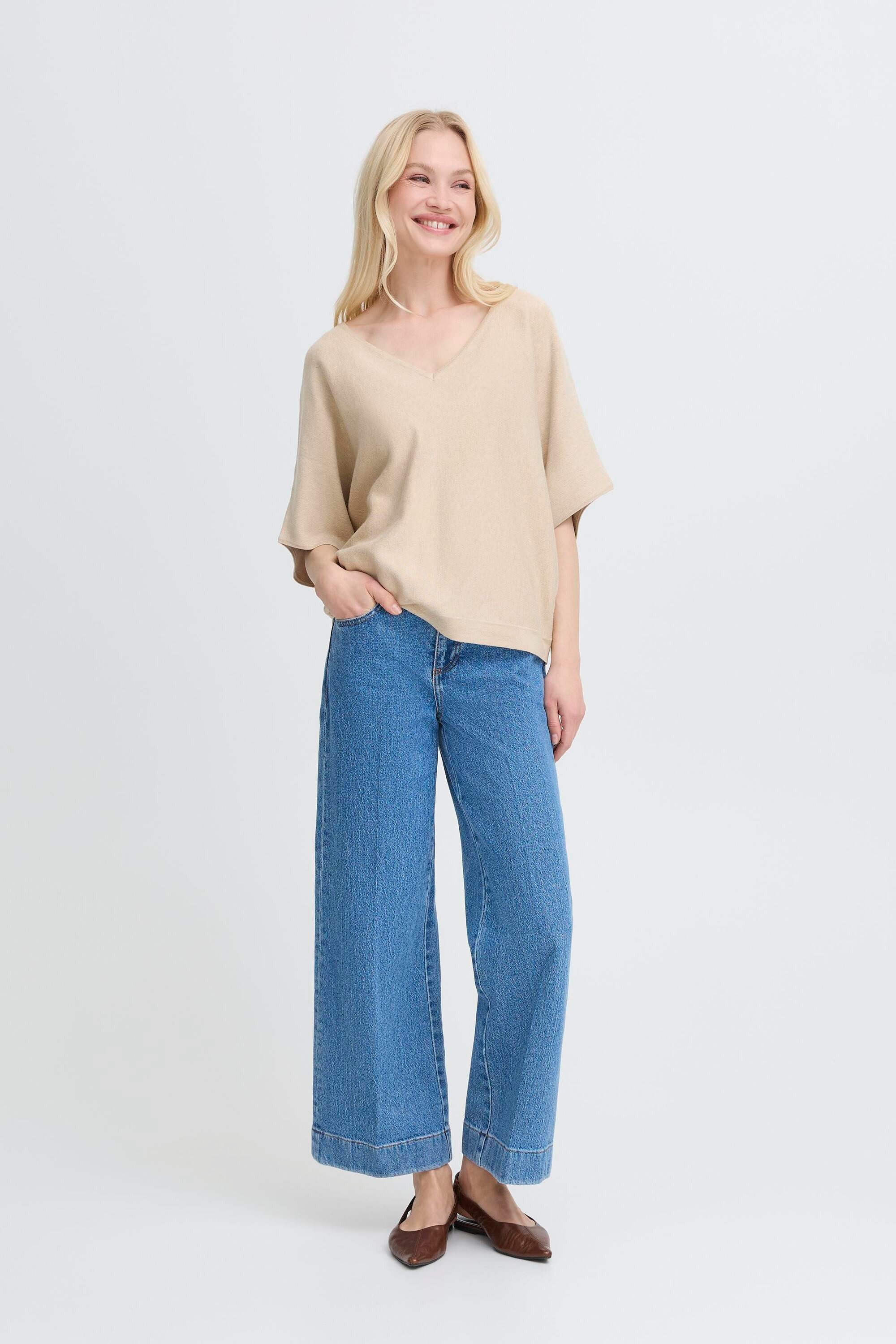 b.young Kurzarmbluse Halblange Ärmel BYMMORLA