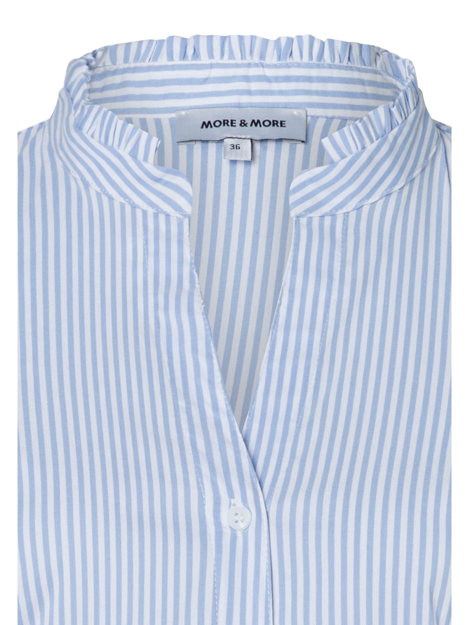 MORE&MORE Langarmbluse klassische Stretchbluse, gestreift