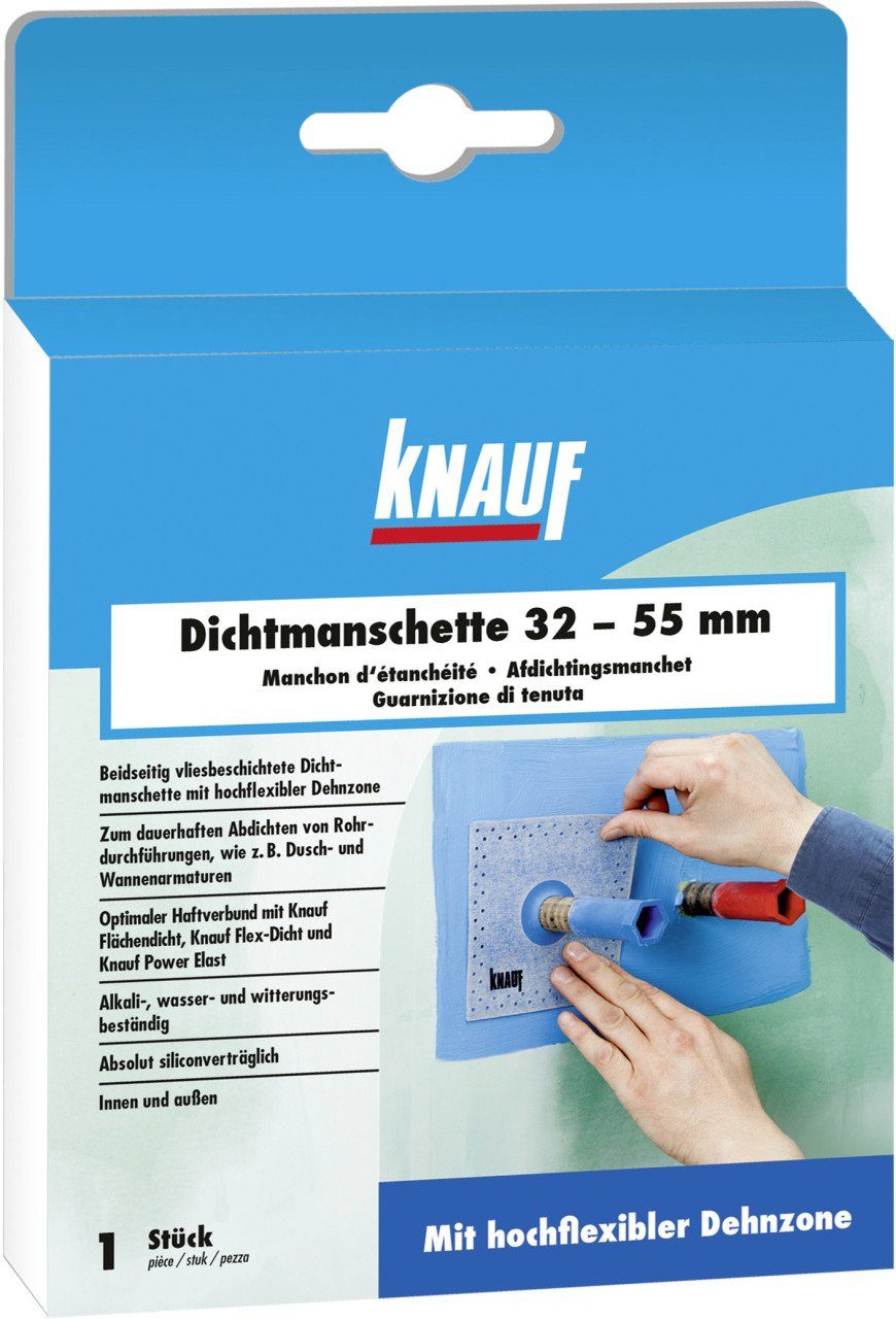 KNAUF Dichtmanschette Knauf Dichtmanschette blau, 15 x 15 cm
