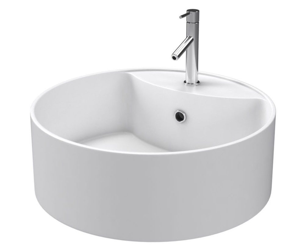 Marwell Aufsatzwaschbecken FJORD, 40 cm rund, mit Pop-up Ventil. Reduzierter Preis € 83,60. Unverbindliche Preisempfehlung € 119,99