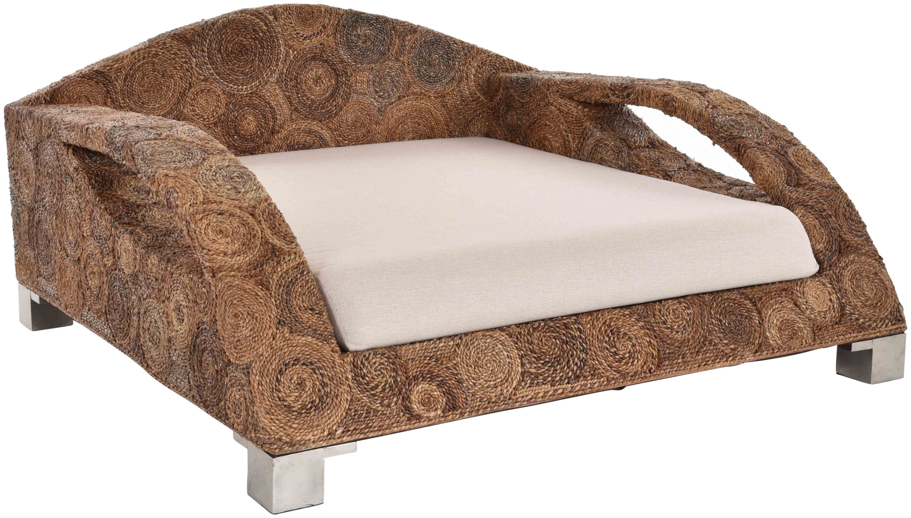 Krines Home Loungesofa Liegesofa Monza Liege aus Naturmaterial Wohnzimmer Sofa Lesesessel, Große Liegefläche