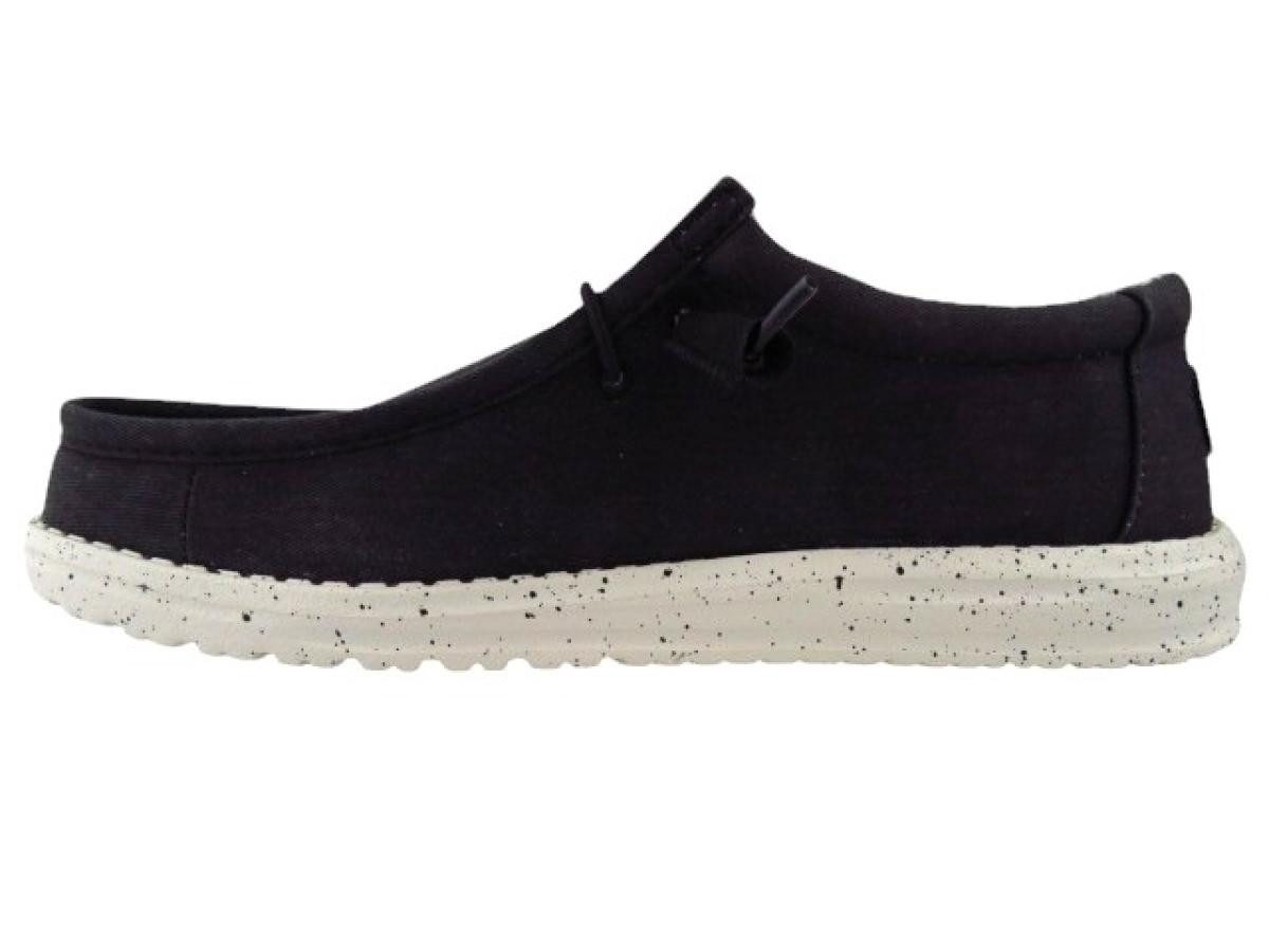 Hey Dude Wally Canvas black Schnürschuh