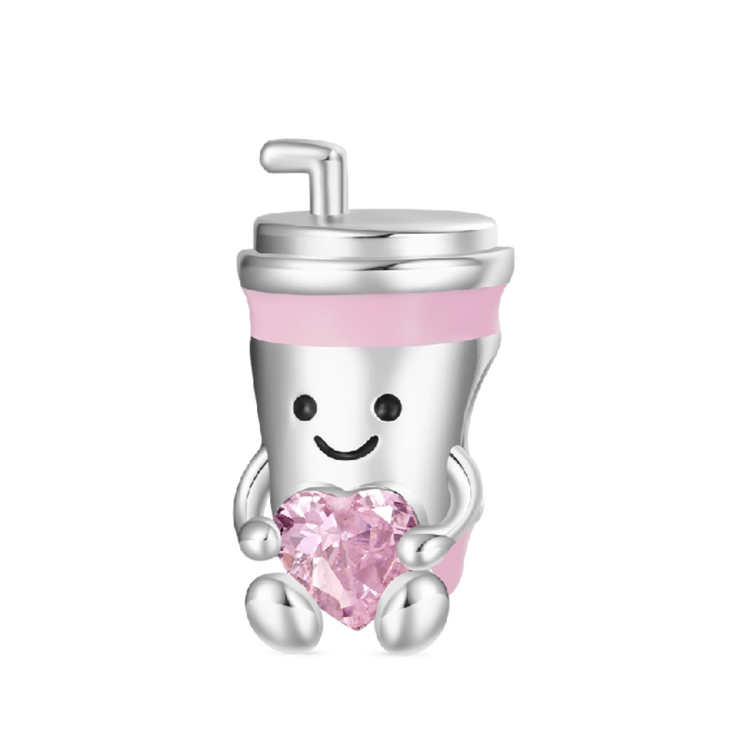 Bead Gnoce Charm Coffee Cup mit Herz IDC039