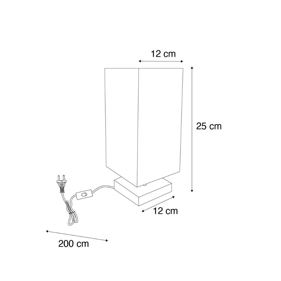 Qazqa Tischleuchte Milo, ohne Leuchtmittel, Warmweiß, QAZQA Tisch­leuchte, e14, Weiß, Stahl, Modern