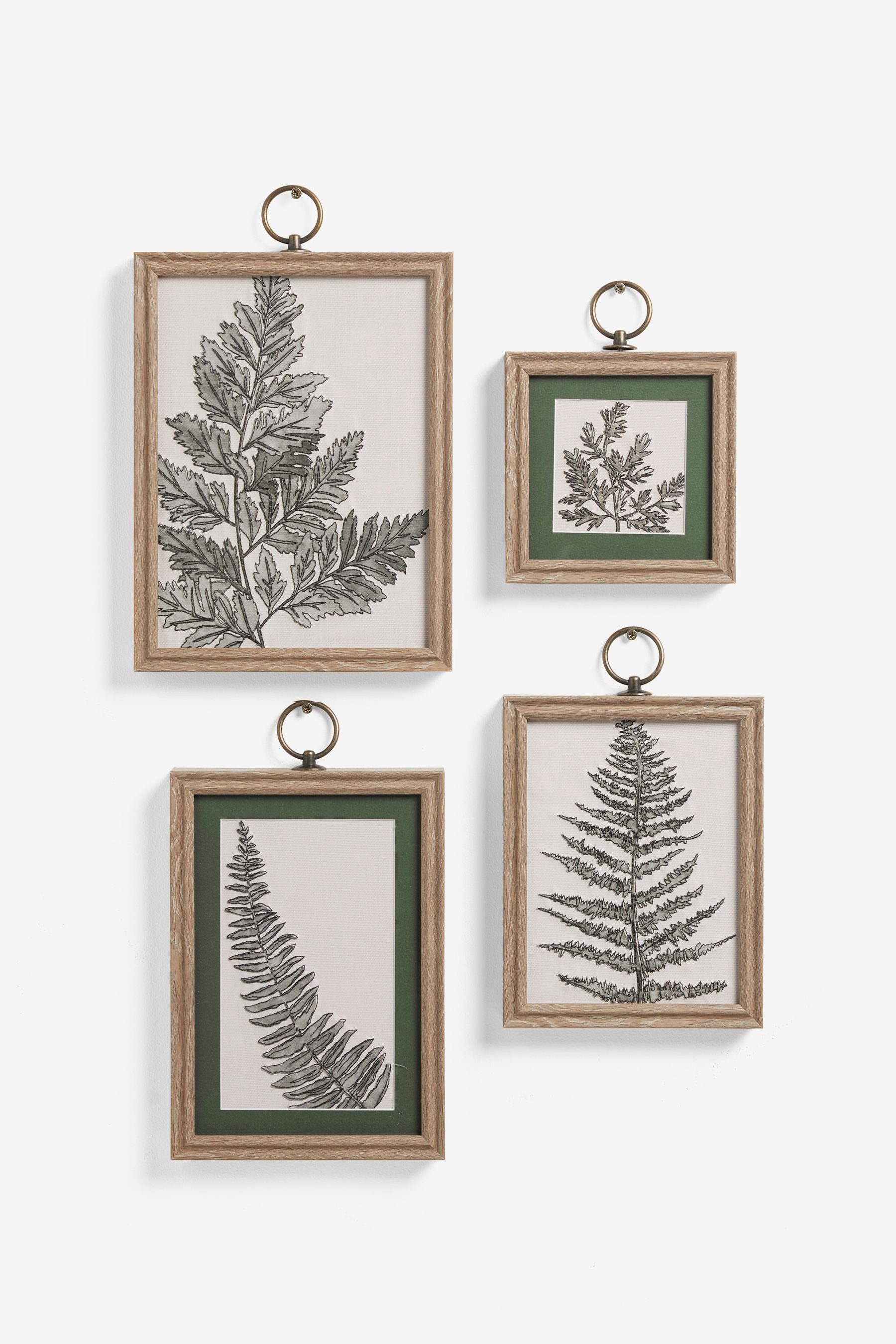 Next Wanddekoobjekt 4er-Set Gerahmte Prints mit Herbstpflanzen