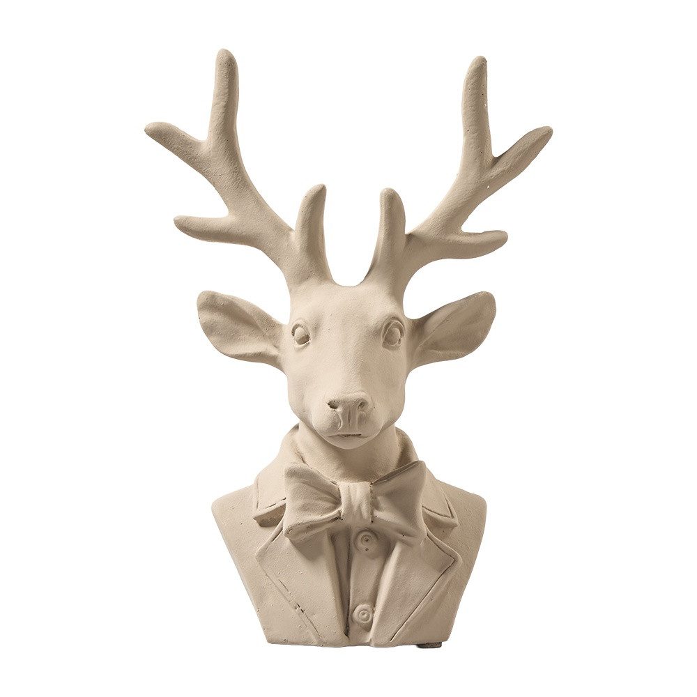 Florissima Dekofigur Polyresin Rentier Principal 11x19,5x28 cm creme Weihna günstig online kaufen