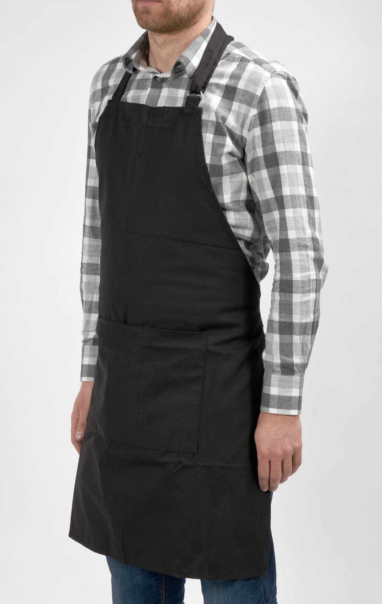 TRIZERATOP Grillschürze Grillschürze aus Baumwolle mit Taschen, schwarz 85 x 68 cm, (Grillschürze aus Baumwolle mit Taschen, schwarz 85 x 68 cm)