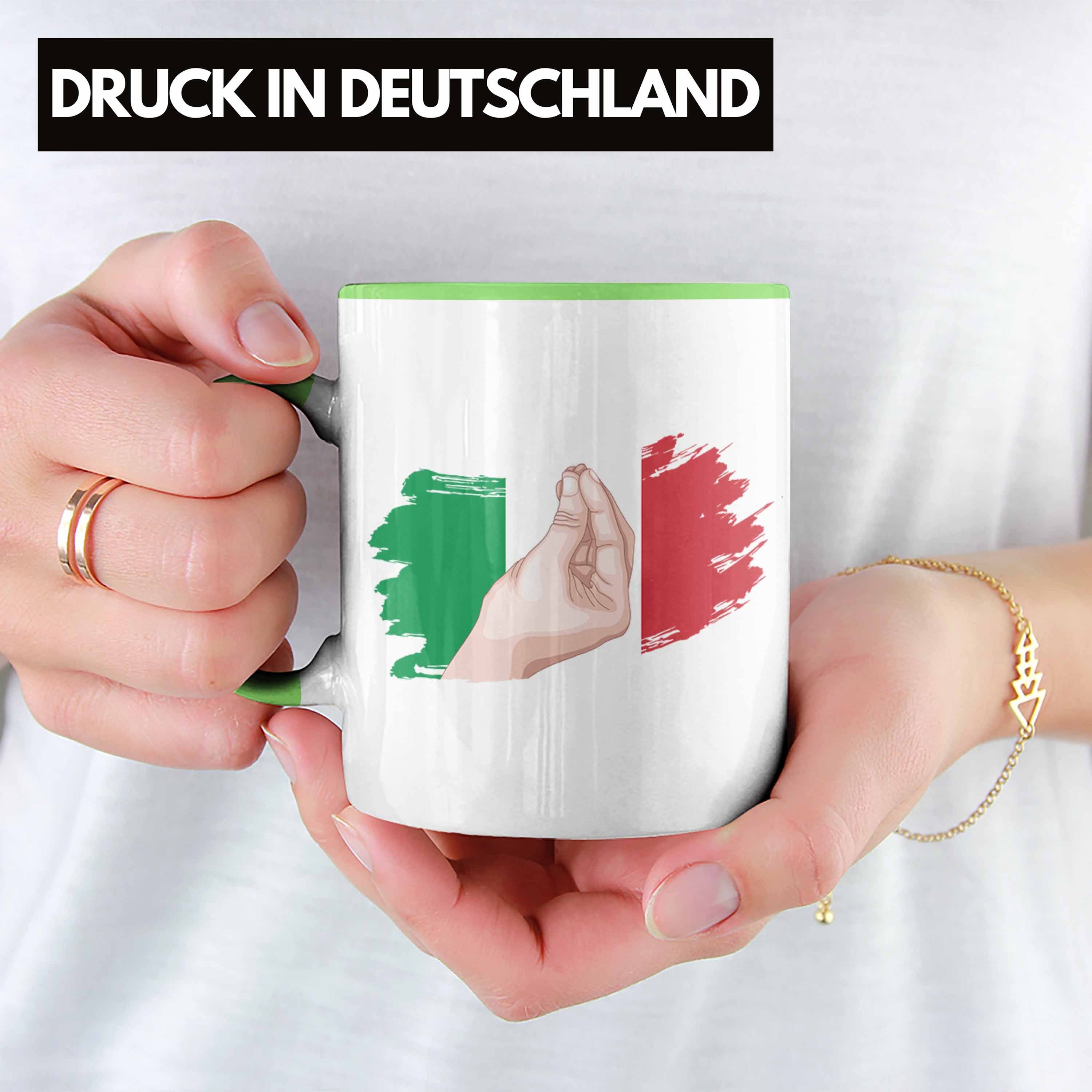 Urlaub Tasse Grün Lustiges Italiener Italien Rom Geschenk Tasse Trendation für