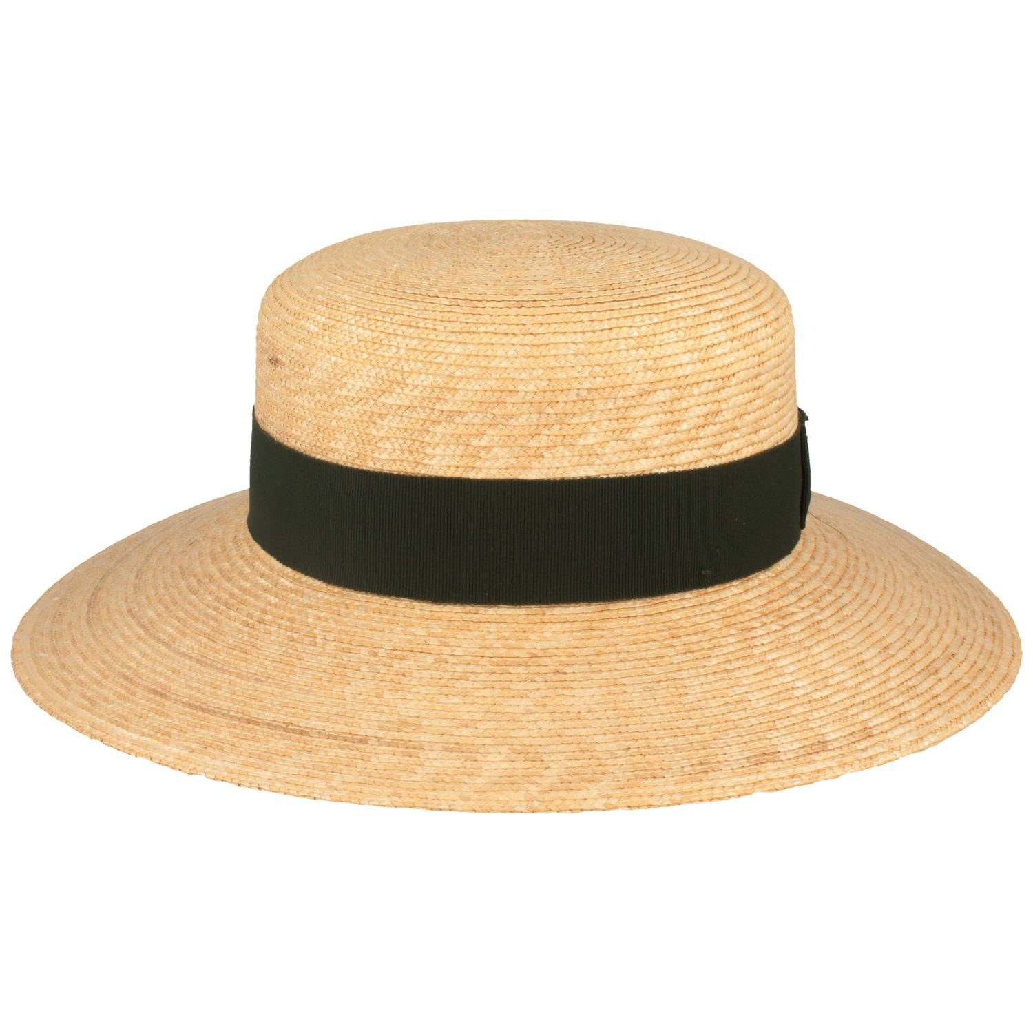 Breiter Trachtenhut Bortenstroh Matelot mit Ripsband-Garnitur günstig online kaufen