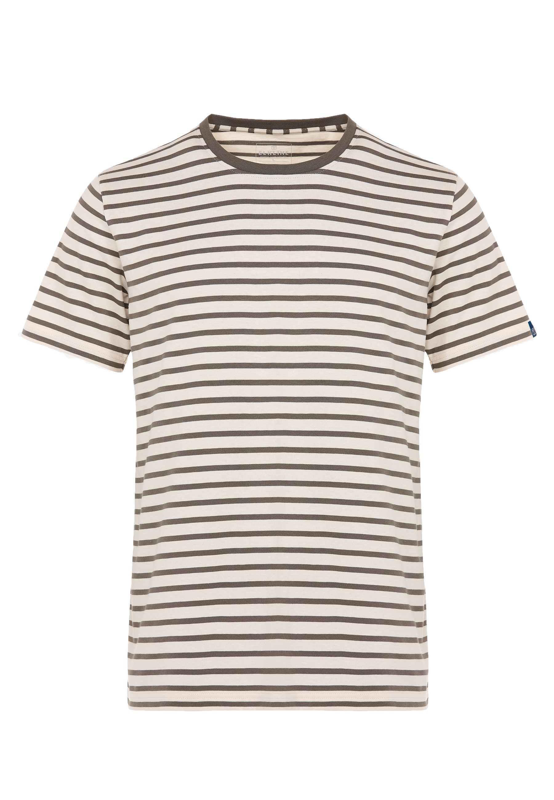 Elkline T-Shirt Johann Basic Streifen Jersey Shirt