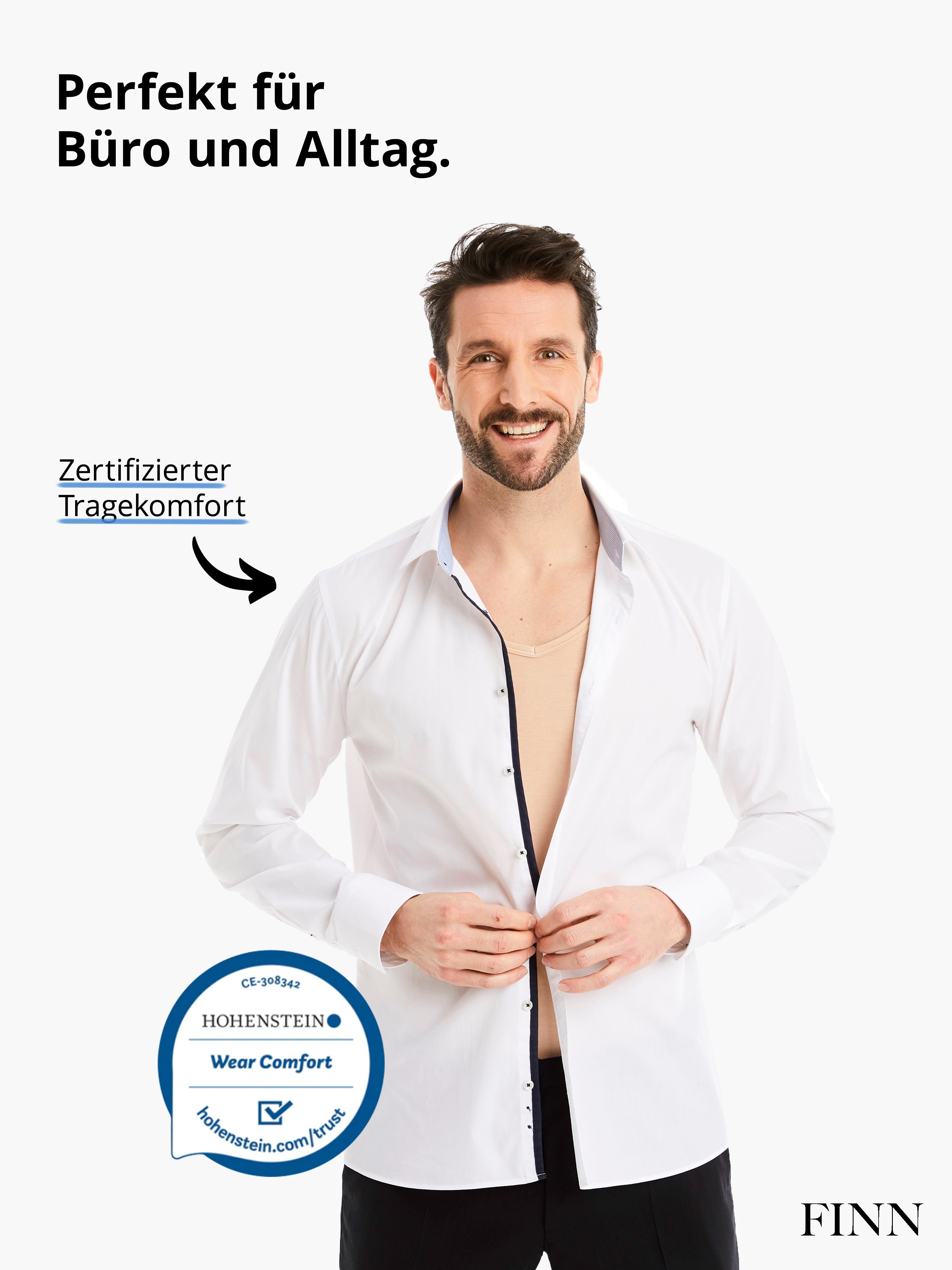 FINN Design Unterhemd Funktionsunterhemd Herren mit V-Ausschnitt und kühlender Rückeneinlage Reduziert Schweißflecken und Schweißgeruch