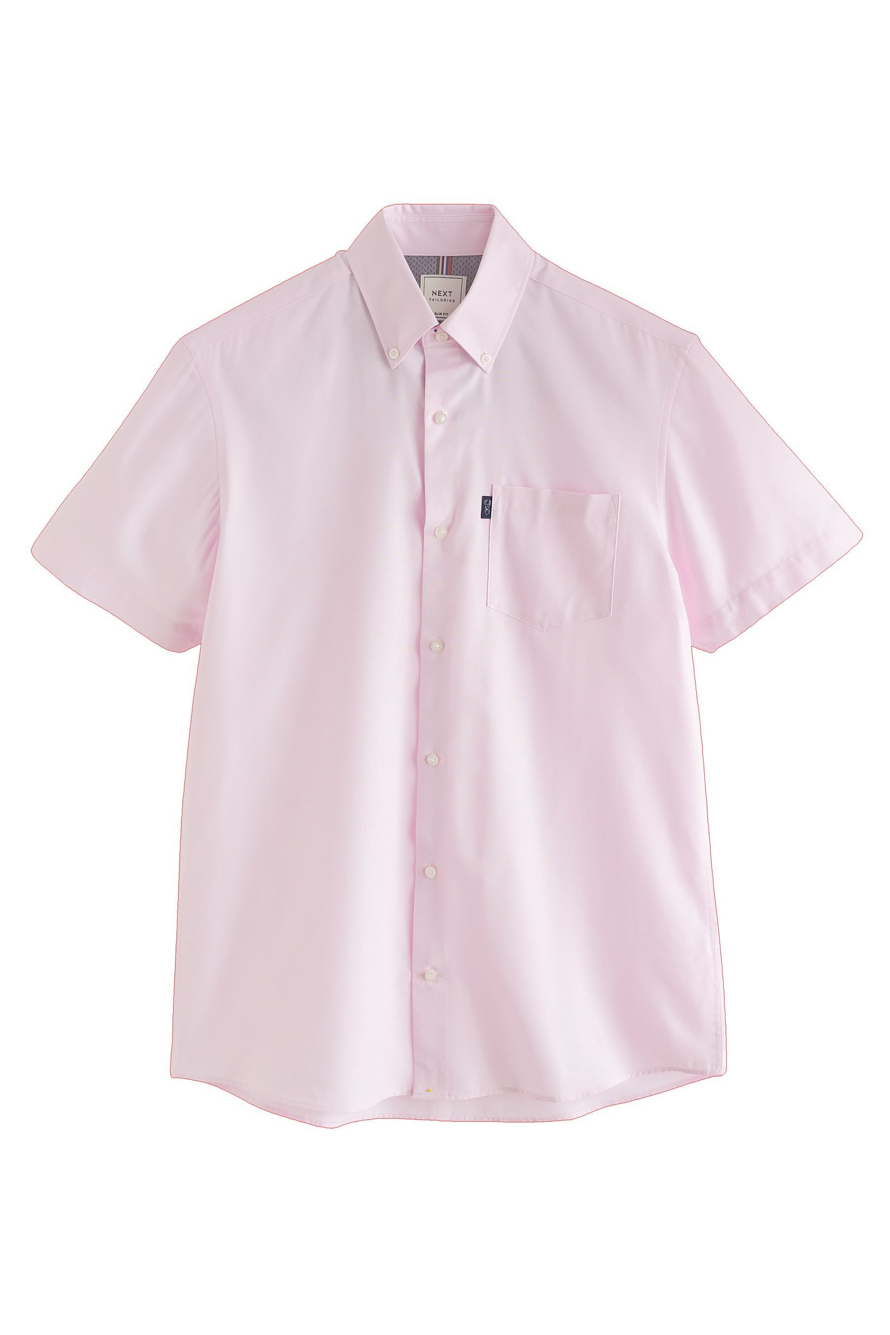 Next Kurzarmhemd Bügelleichtes Regular Fit Button-down-Oxfordhemd günstig online kaufen
