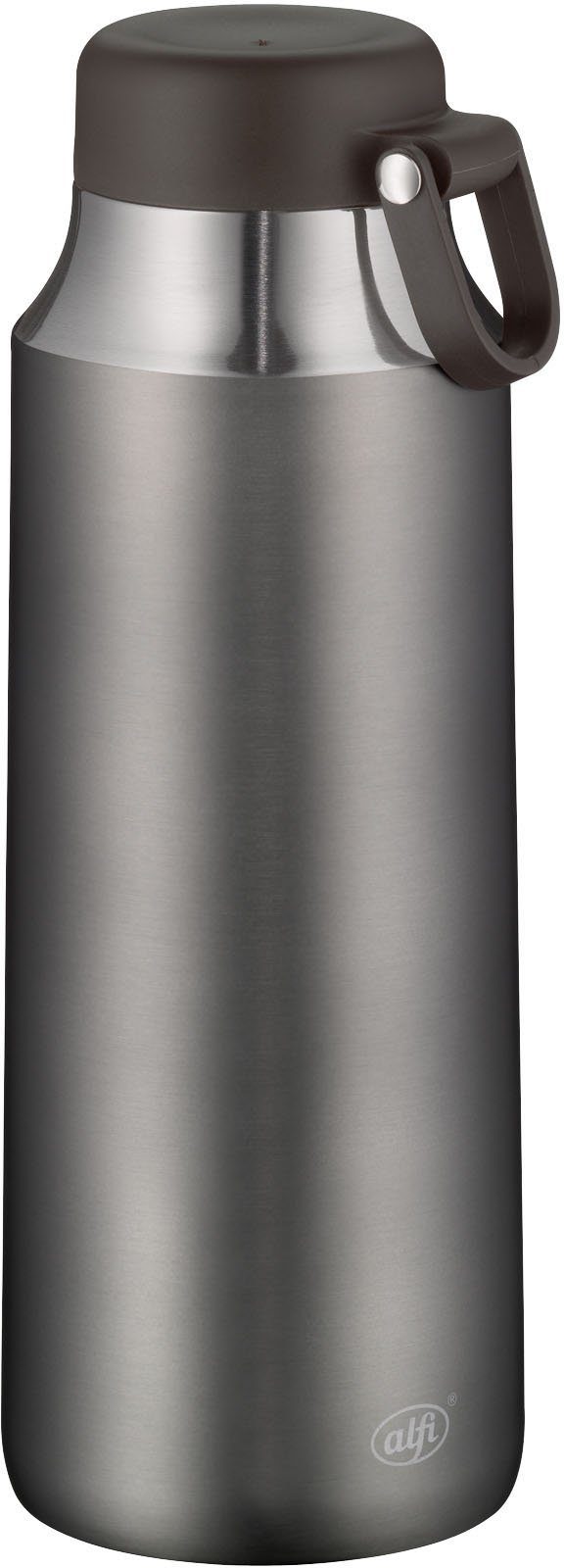 Alfi Thermoflasche Tea Bottle Cityline, Edelstahl, 0,9 Liter, ideal für Tee grau