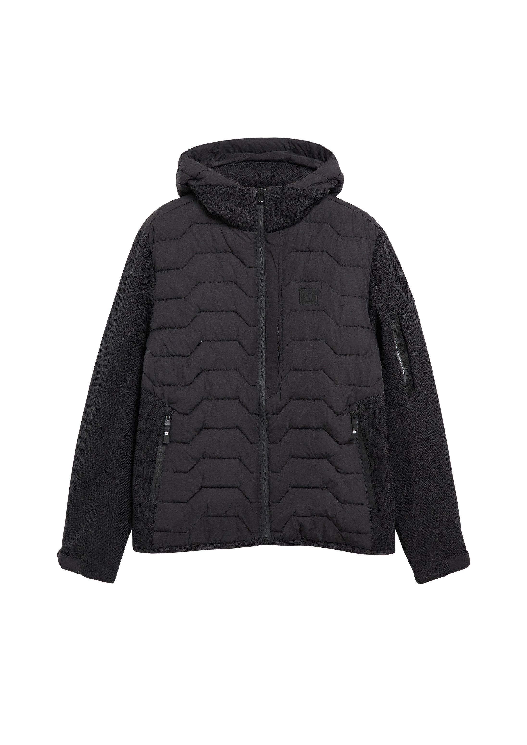 s.Oliver Winterjacke Outdoor-Jacke Sportive Outdoor-Jacke im Fabricmix mit Kapuze