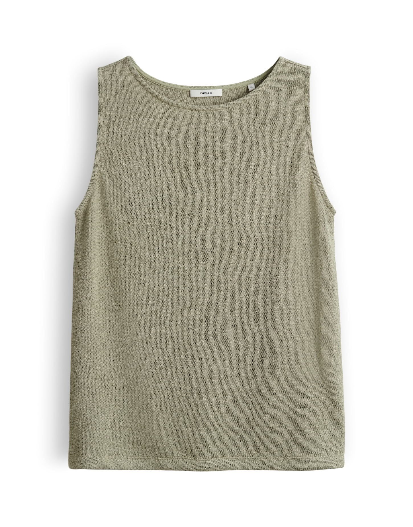 OPUS Shirttop ILONKI Loose in edler Strickoptik ärmellos und mit Rundhalsausschnitt