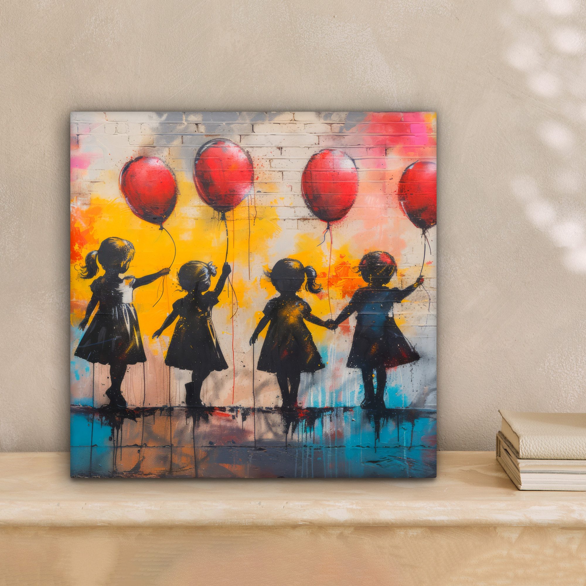 OneMillionCanvasses® Leinwandbild Graffiti - Kinder - Straßenkunst - Luftba günstig online kaufen