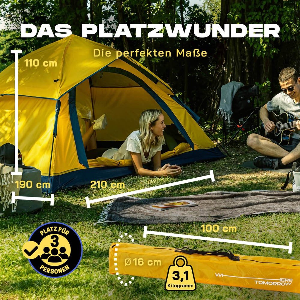 Lumaland Kuppelzelt Wurfzelt Zelt für 3 günstig online kaufen