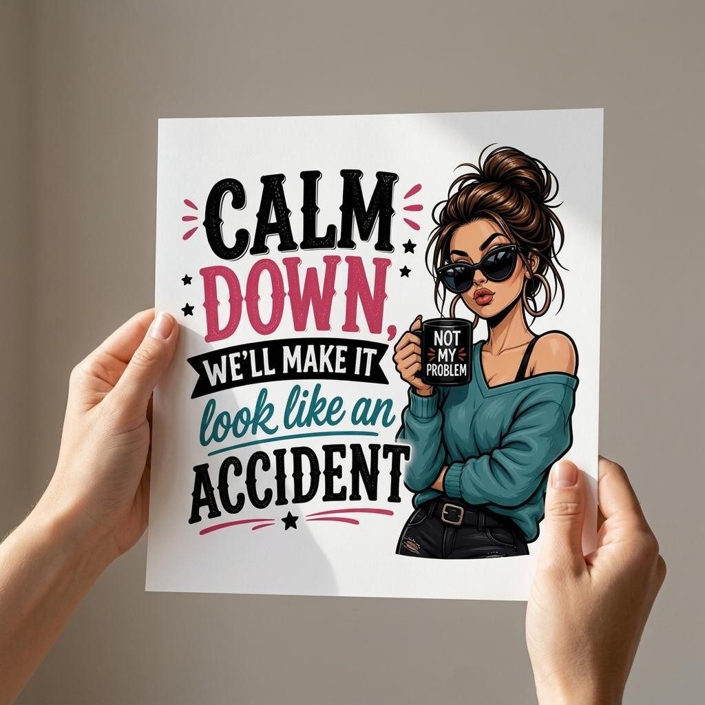 Alltagszauber Poster „Calm Down ... “ nur als Poster, mit Metallrahmen oder auf PVC-Platte, in 3 verschiedenen Größen