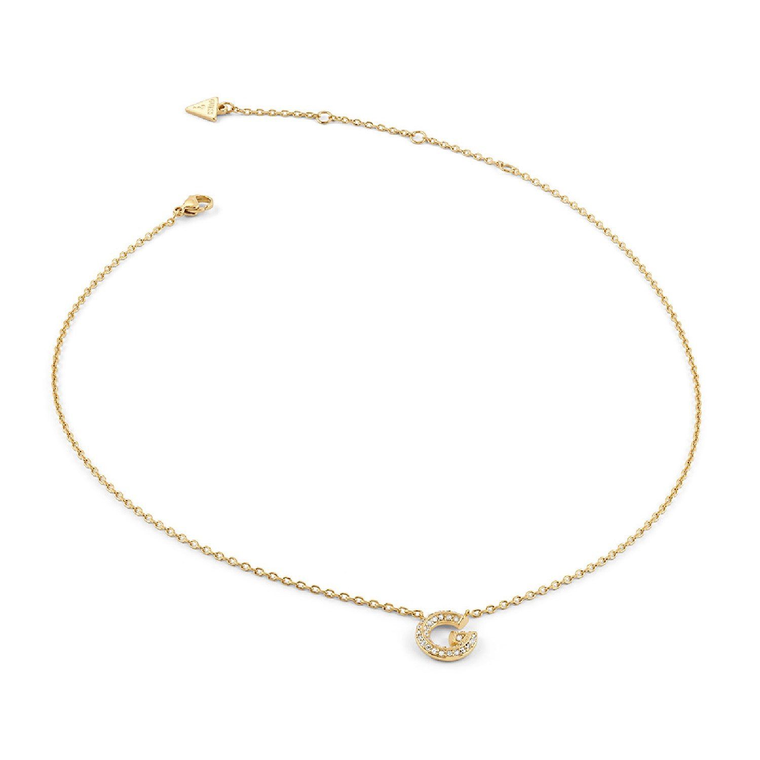 Guess Kette mit Anhänger Damen-G Pavé Goldfarben