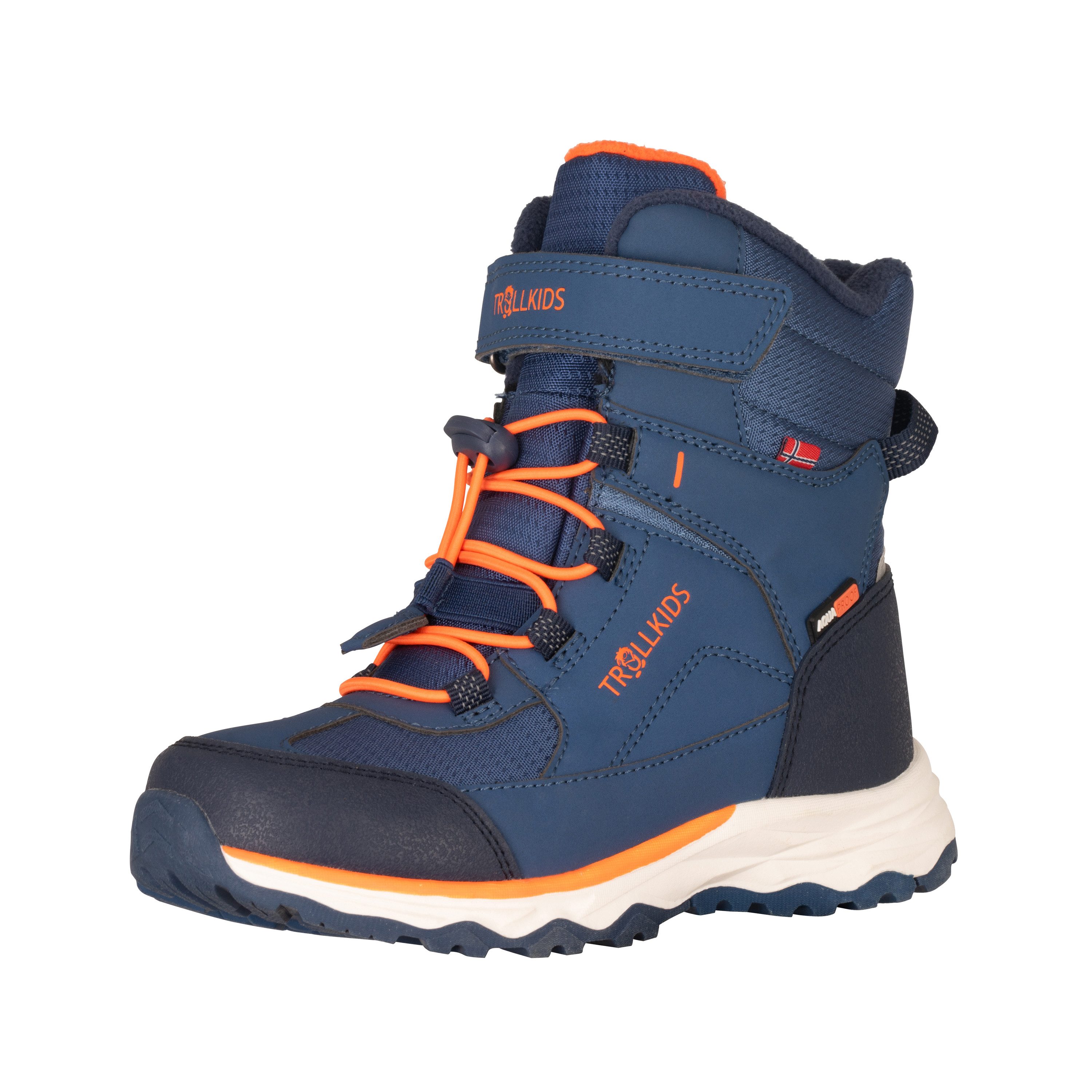 TROLLKIDS KIDS HAFJELL WINTER BOOTS XT Winterstiefel wasserdicht, Klettverschluss, reflektierende Details