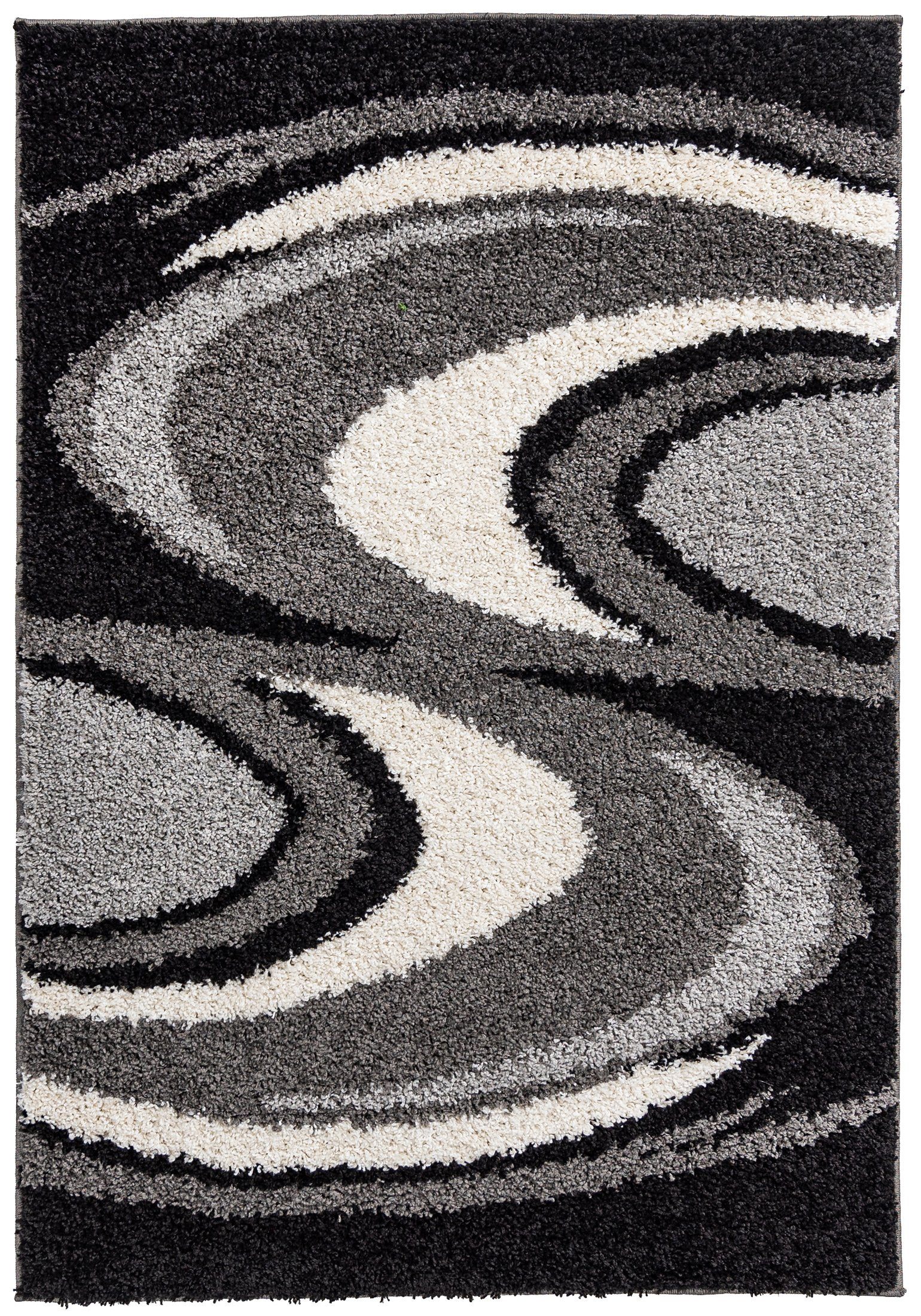 Hochflor-Teppich Hochflor Shaggy Teppich für Wohnzimmer - Höhe 30 mm Grau, Mazovia, 60 x 100 cm, Pflegeleicht, Geometrische, Langflor, Rechteckig, Weich | Shaggy-Teppiche