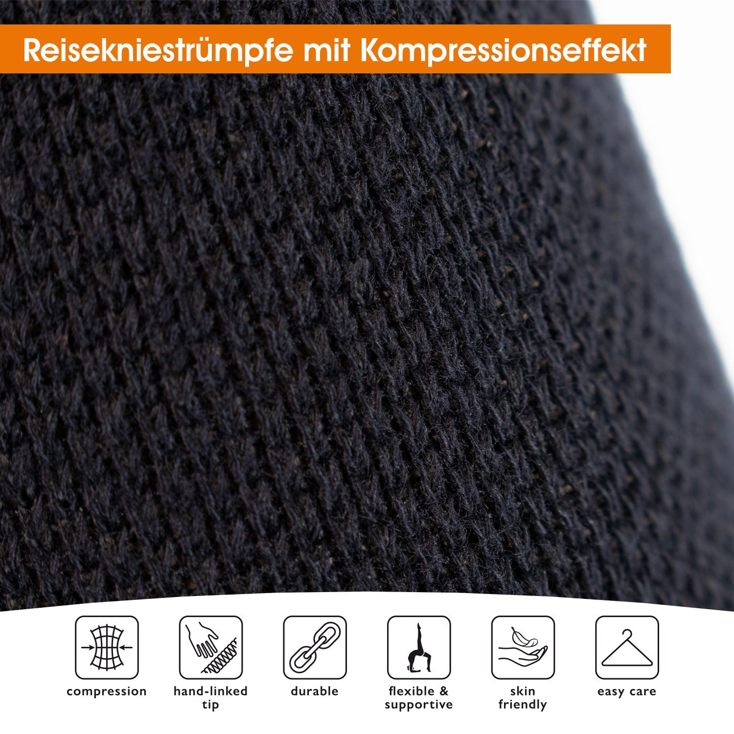 celodoro Kompressionsstrümpfe Damen & Herren Reisekniestrümpfe (1 Paar) mit Kompression