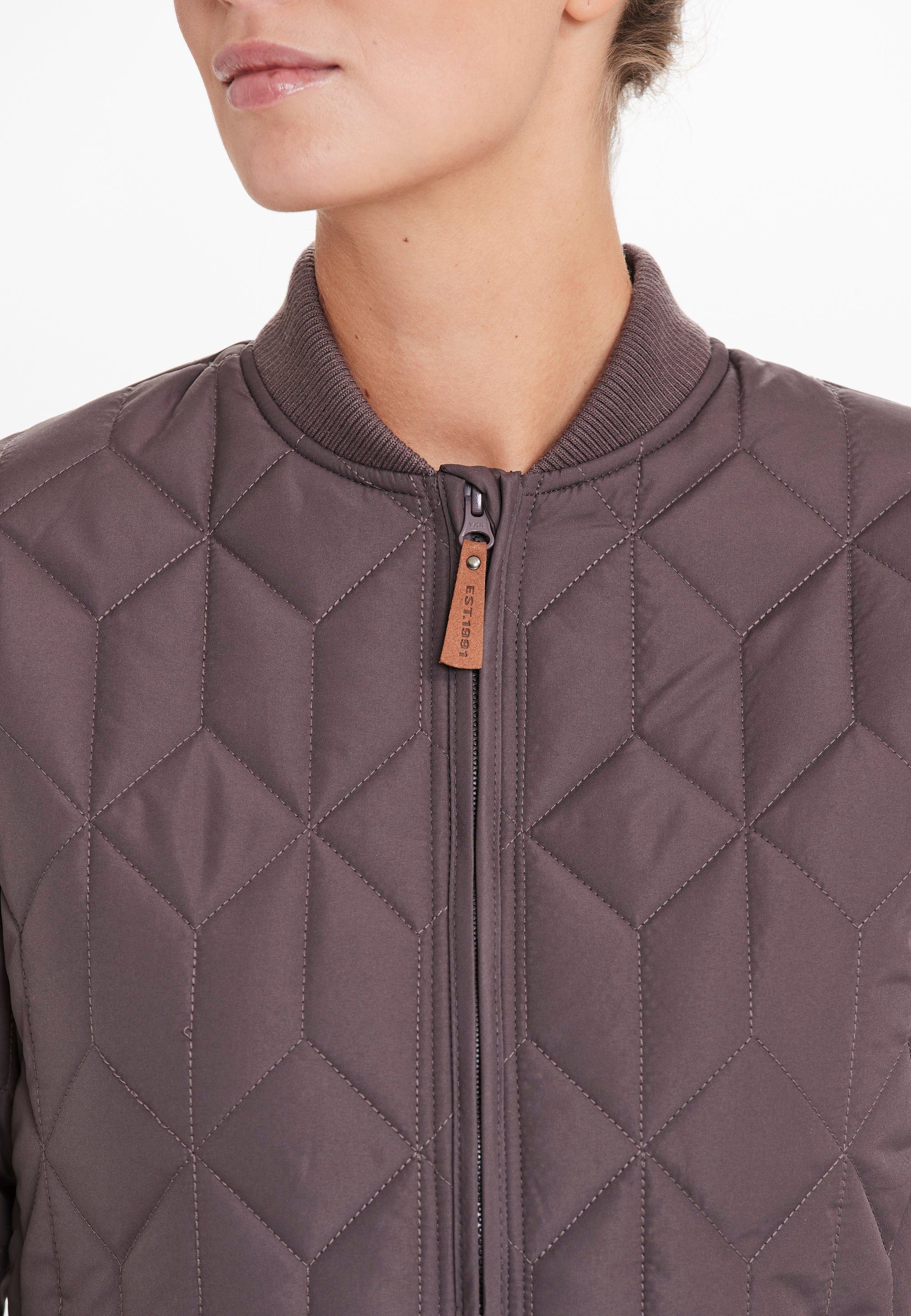 Bündchen WEATHER mit elastischen REPORT Piper Outdoorjacke braun