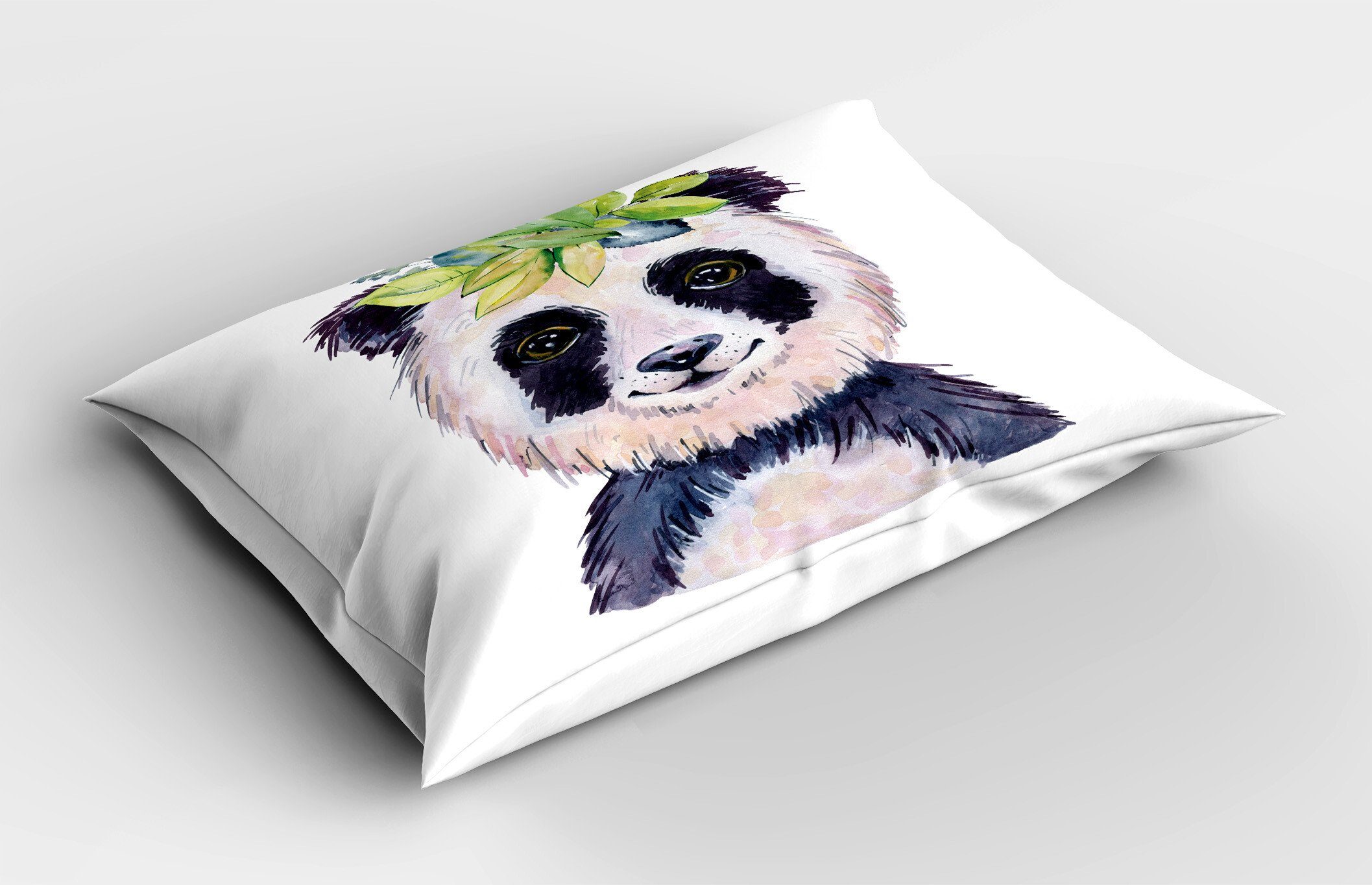 Stück), Standard Size Abakuhaus Gedruckter Kissenbezüge Panda Kopfkissenbezug, Dekorativer (1 Aquarell-Entwurf-Grafik