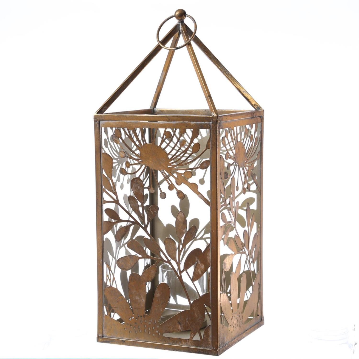 MARELIDA Laterne Laterne Pusteblume Windlicht Kerzenhalter Metall Blumenmotiv H: 55cm (1-St)