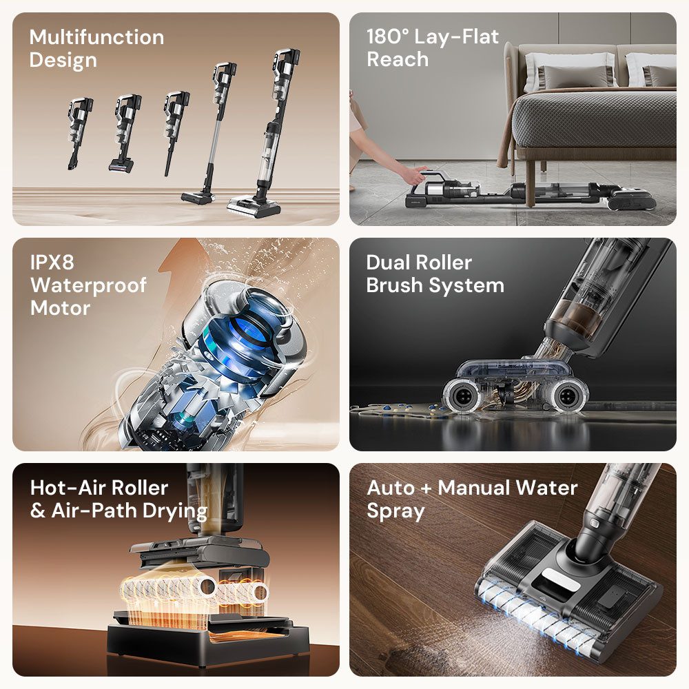 Jimmy Bodenstaubsauger PW11 Pro Max-B Next Gen 5-in-1-Akku-Staubsauger und -Reinigungsgerät, 460 W