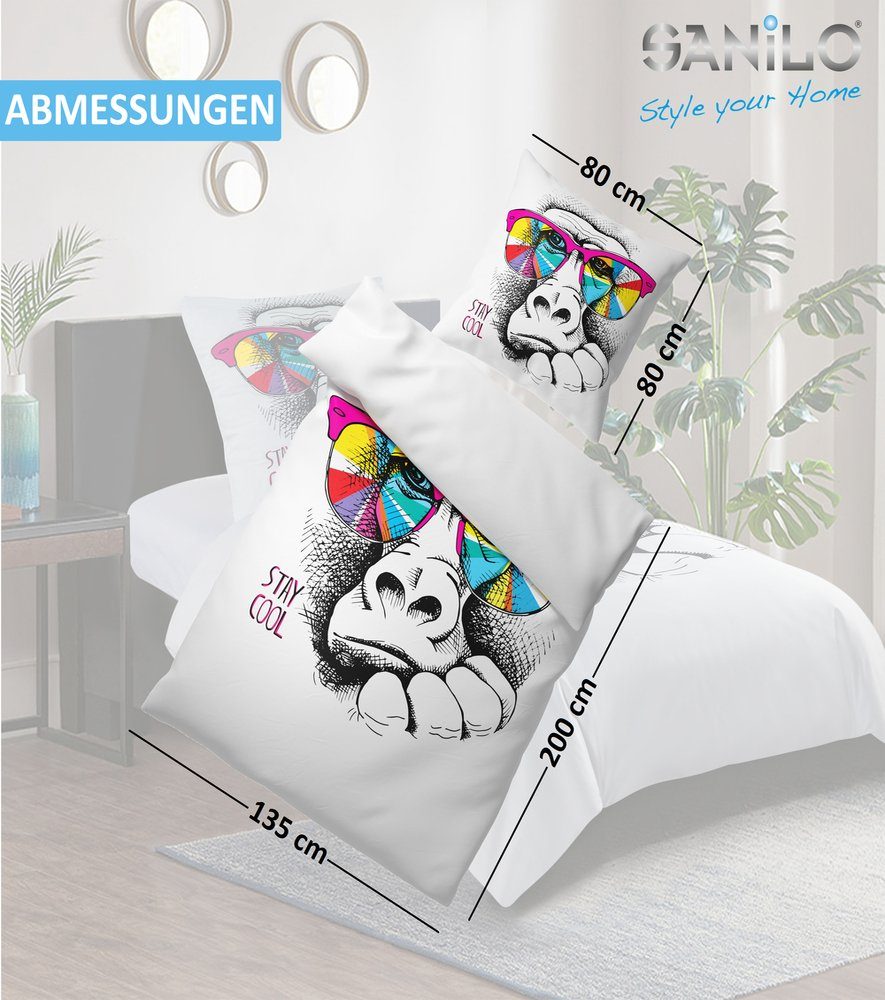 Sanilo Bettwäsche Stay Cool 135x200 cm, Bettbezug und Kissenbezug, Baumwolle, 2 teilig – Bild 3 von 4