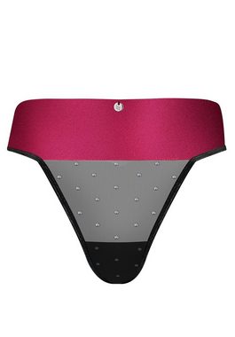 Obsessive Tanga Tienesy String mit roter Satin-Schleife (1-St) transparent