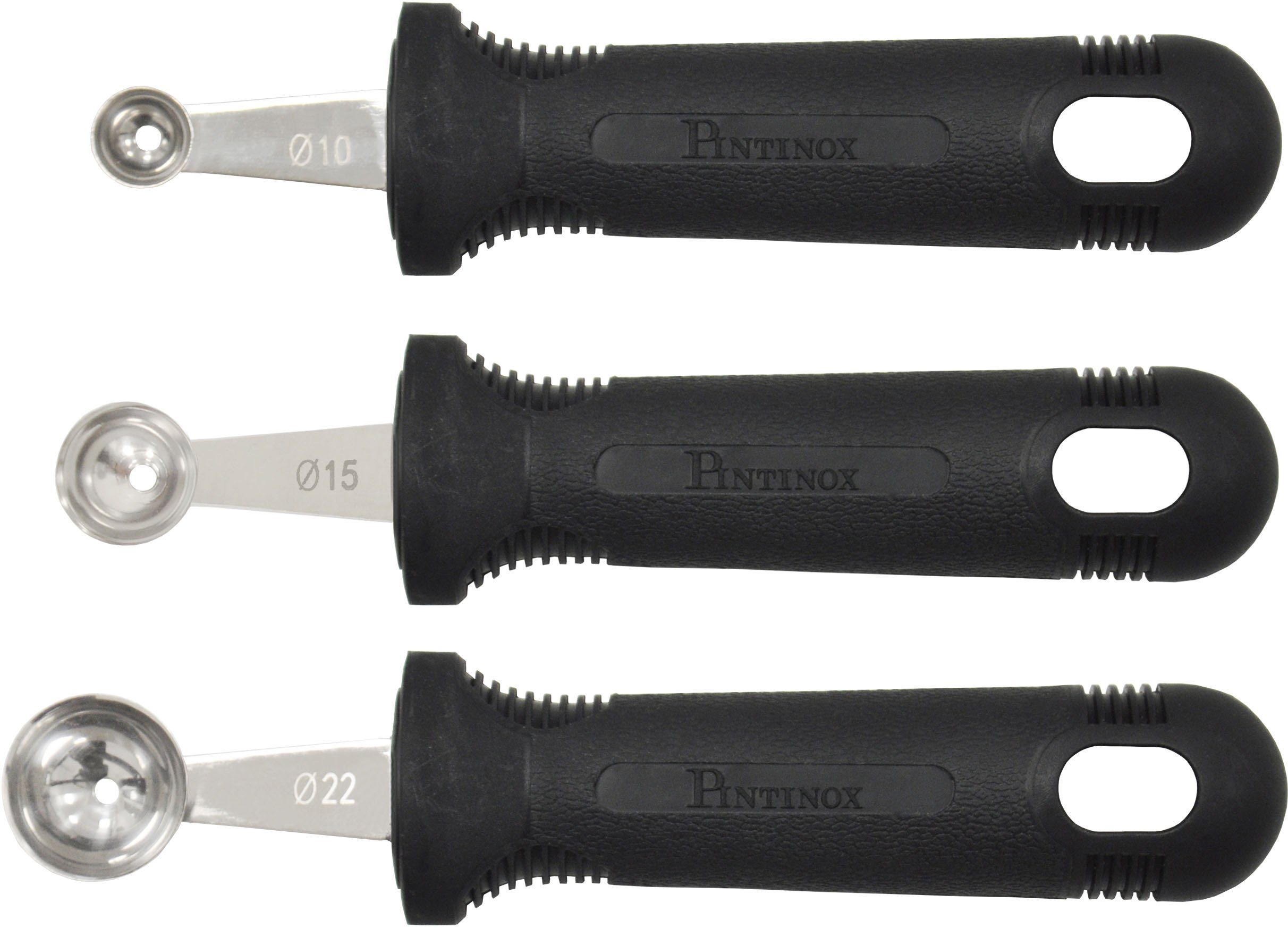 PINTINOX Kugelausstecher Professional, Melonenausstecher Set 2,2 cm), 1,5, (1, Edelstahl