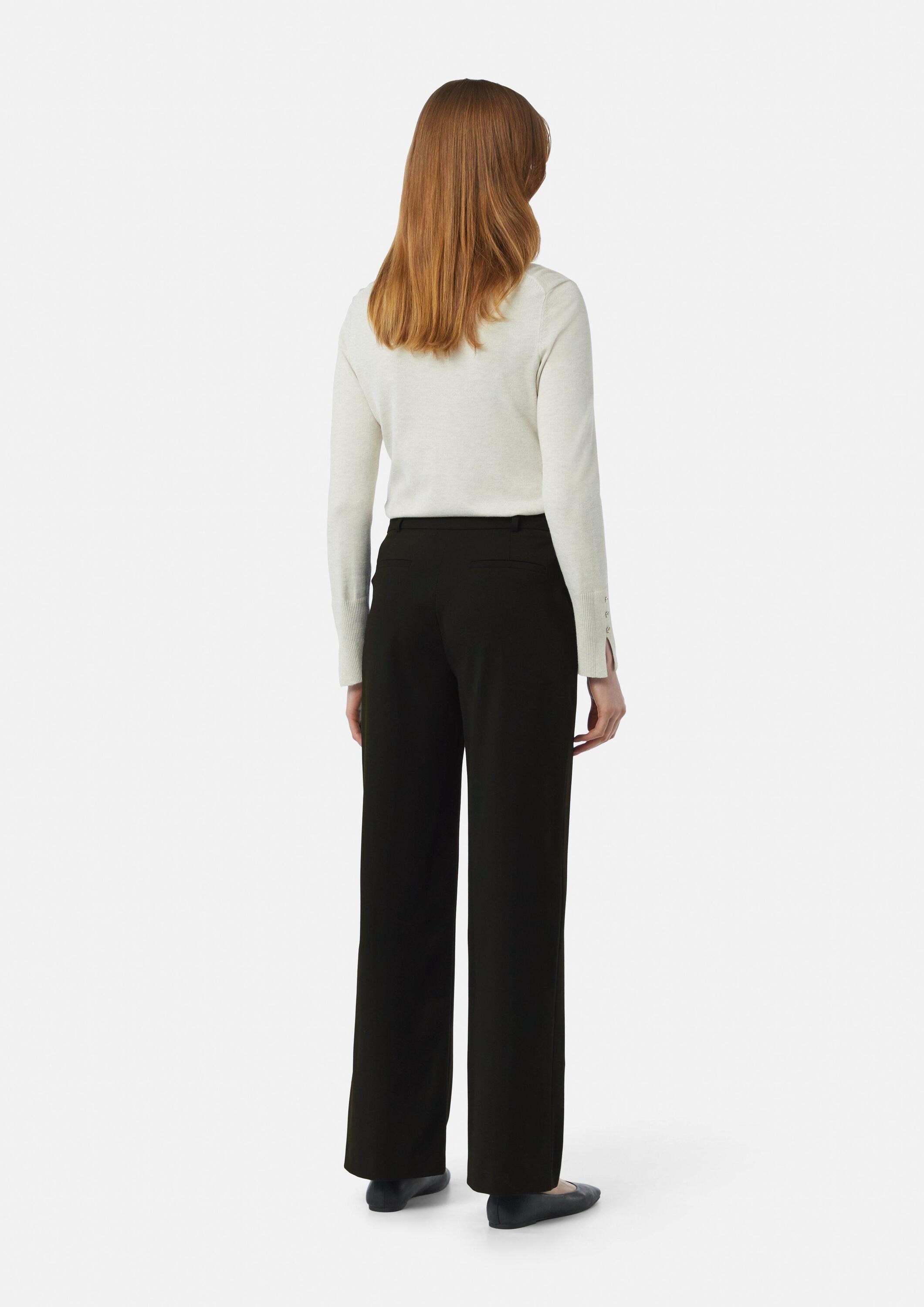 comma Chinos Hose Marlenehose aus elastischem Viskosemix mit Eingrifftaschen