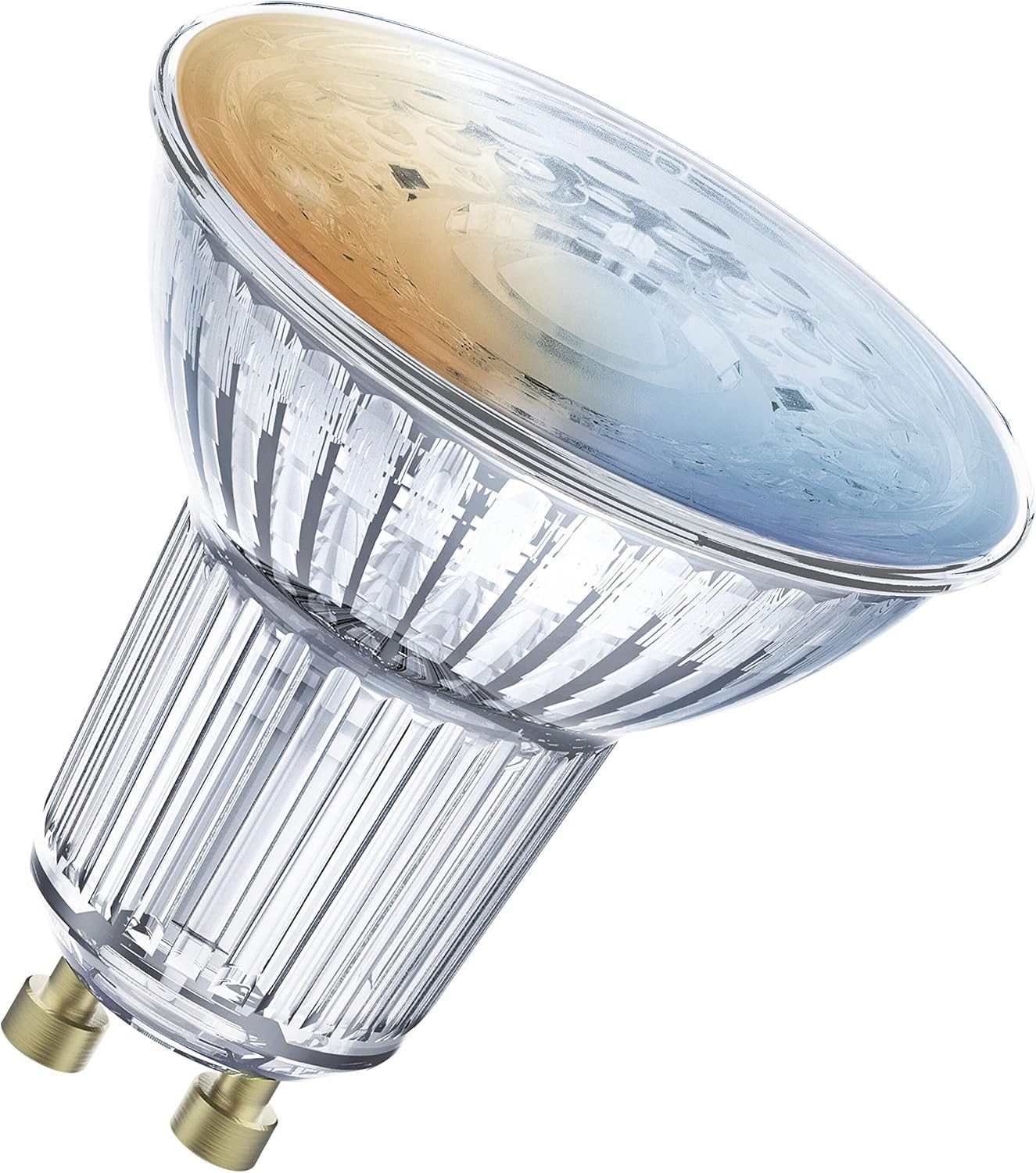 Ledvance LED-Leuchtmittel LED Smart+ GU10 Reflektor Lampe Spot Dimmbar Bluetooth 40W, GU10, 1 St., Warmweiß, Dimmbar, Energiesparend