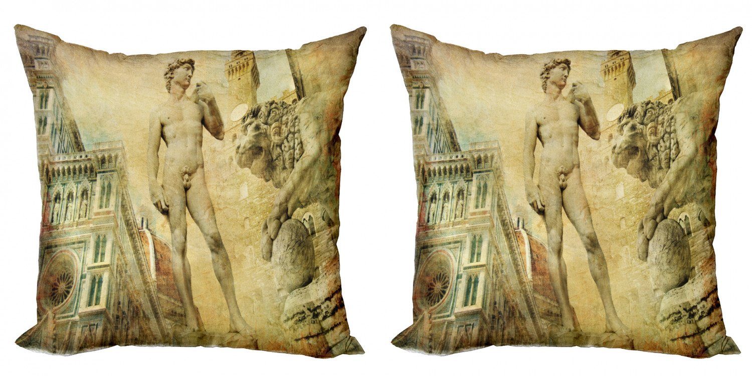 Florenz Accent (2 Doppelseitiger Modern Collage Digitaldruck, Abakuhaus Stück), Italien Kissenbezüge