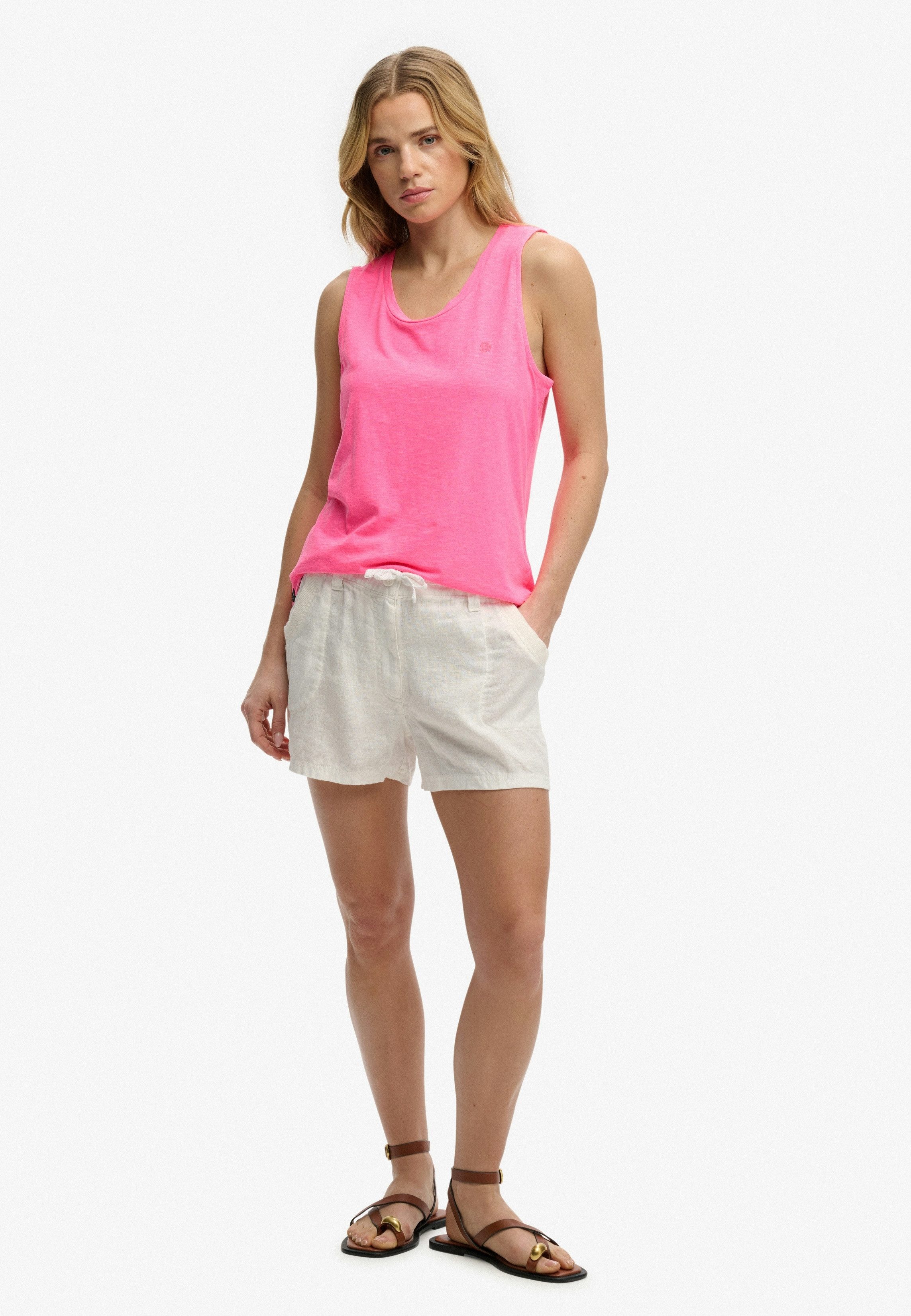 Superdry Tanktop SCOOP NECK TANK Baumwollmischung, regular fit