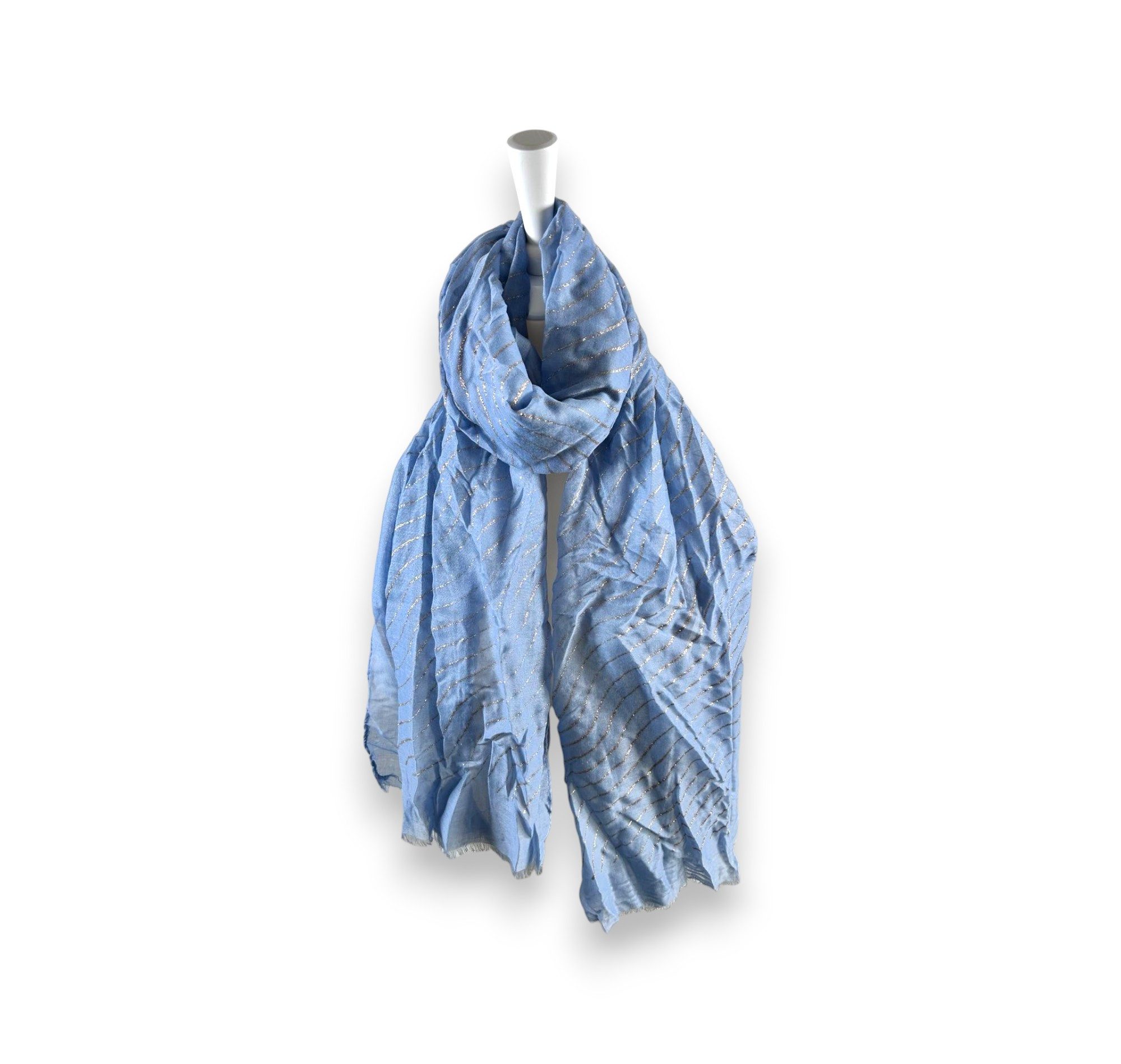 Modeschal Damen Sommer Schal Glitzer Linien » leichtes Halstuch 180 x 70 cm
