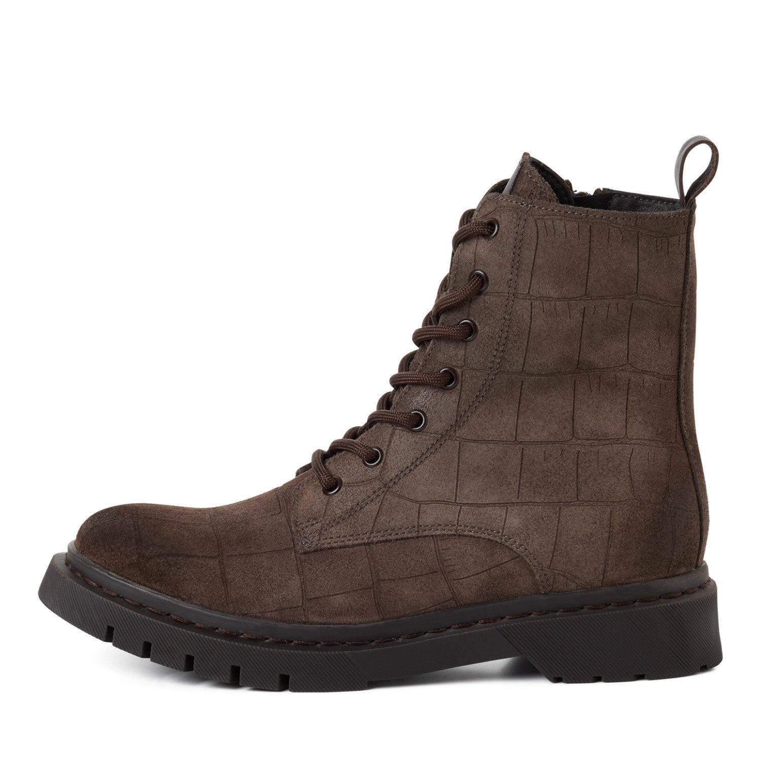 Tamaris Schnürboots Schnürstiefelette, Chunky Boots mit logobedruckter Anziehlasche – Bild 4 von 5