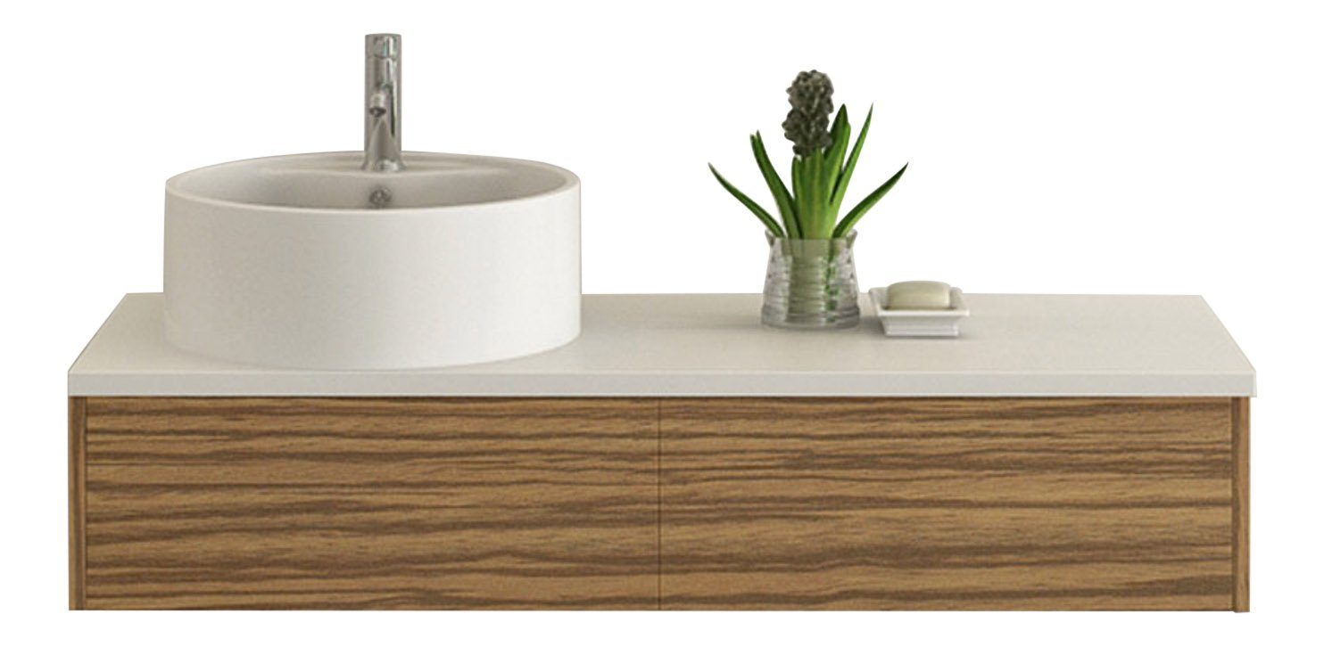 Jet-Line Badmöbel-Set Badset BIEL Holzoptik zebra