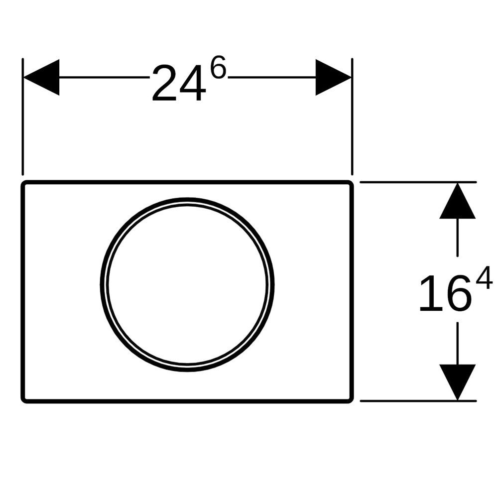 GEBERIT Betätigungsplatte GE BetPl. SIGMA10 für Spül-Stopp-Spülung KS weiß / hgl.-verchromt
