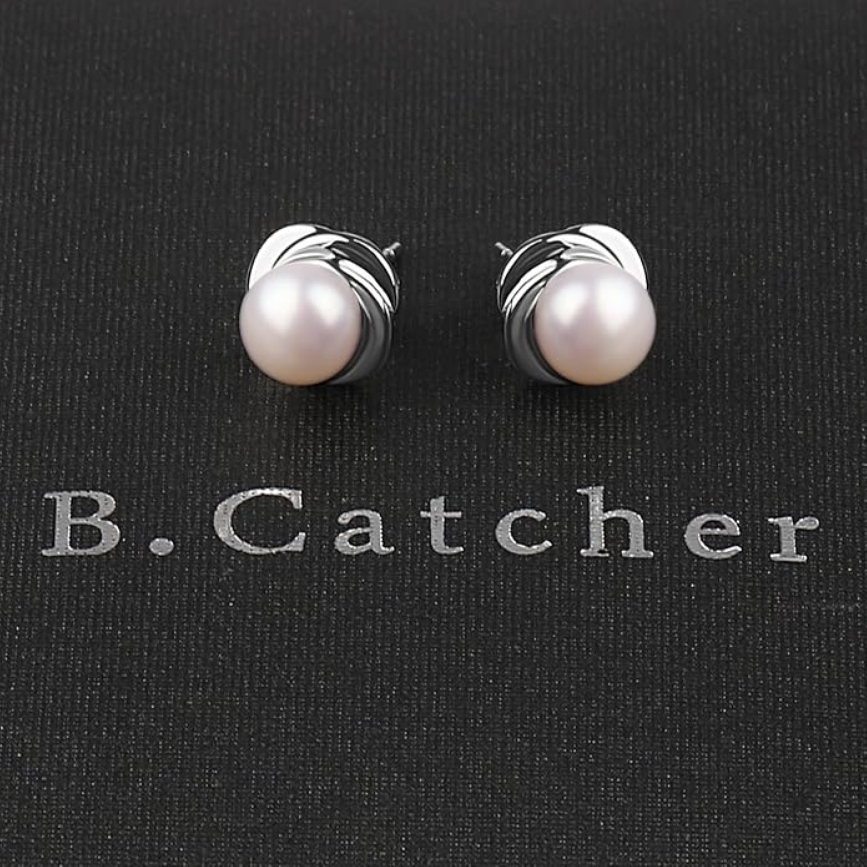 B. Catcher Paar Ohrstecker Süßwasserperlen Ohrstecker 925 Silber Damen Ohrringe (1 Paar Ohrstecker mit Geschenkbox, 2-tlg., 1 Paar Rosé Ohrstecker, ink. Geschen – Bild 4 von 5