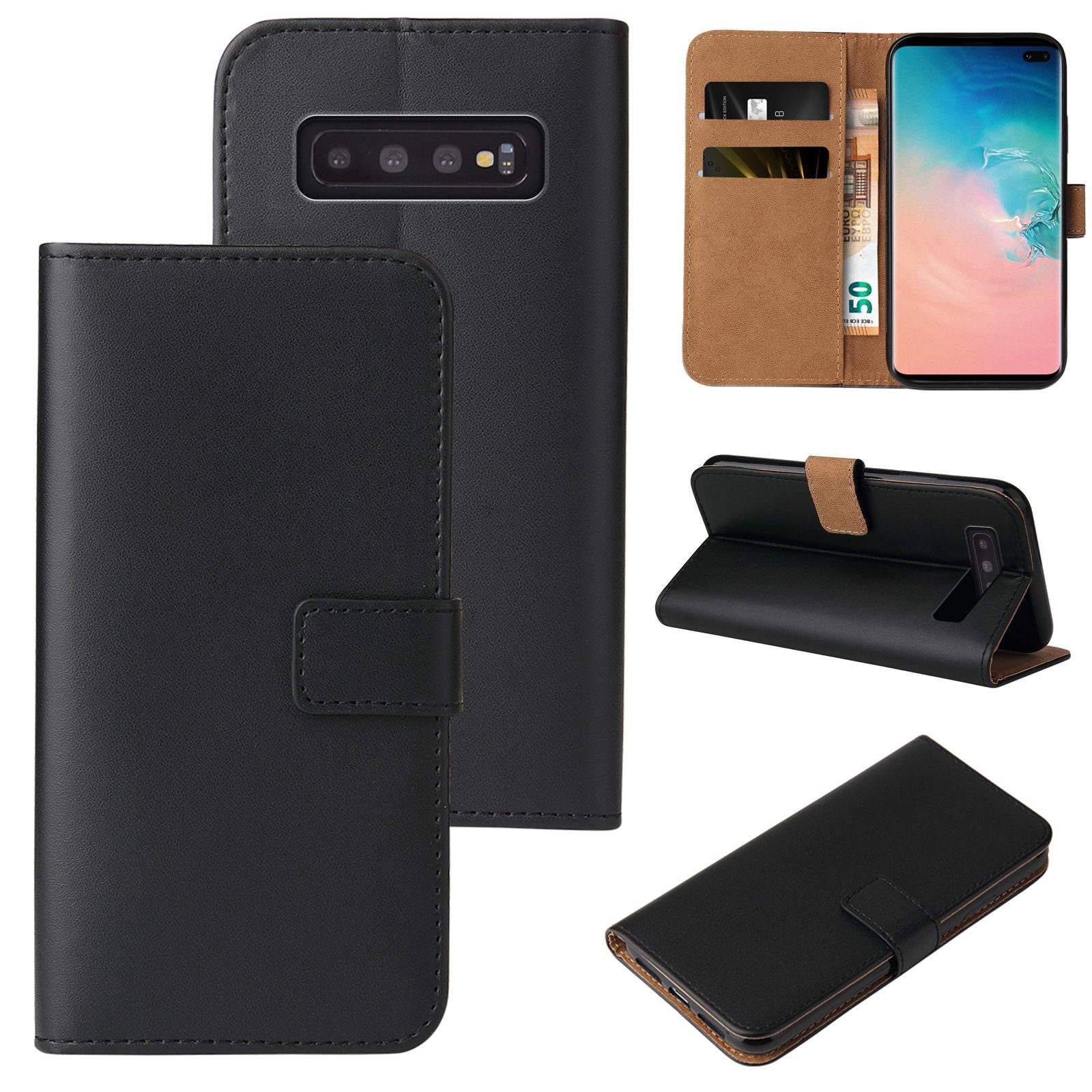 Tec-Expert Handyhülle Klapp Hülle für Samsung Galaxy S10+ 6.4 Zoll, 6.4, Flip Case für Samsung Galaxy S10+