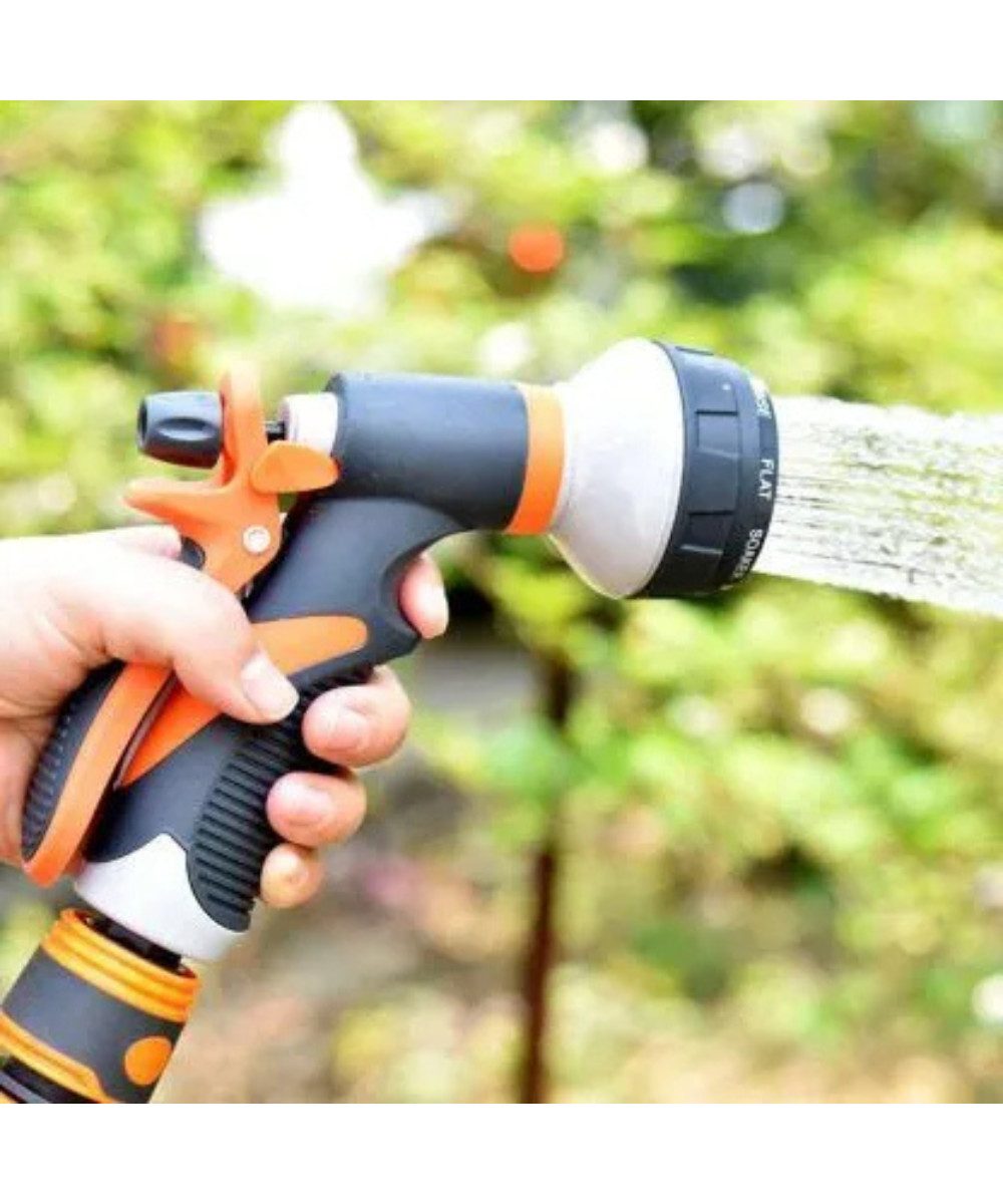 Schlauchaufroller Gartenschlauchdüse (8 einstellbaren Strahlformen), (packung, 8-tlg., Gartenschlauchdüse), Daumensteuerung für einfache Handhabung