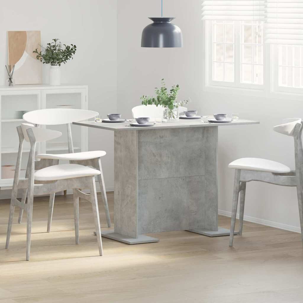 vidaXL Esstisch Esstisch 110 x 60 x 75 cm Holzwerkstoff Beton Grau Rechtwinklig (1-St)