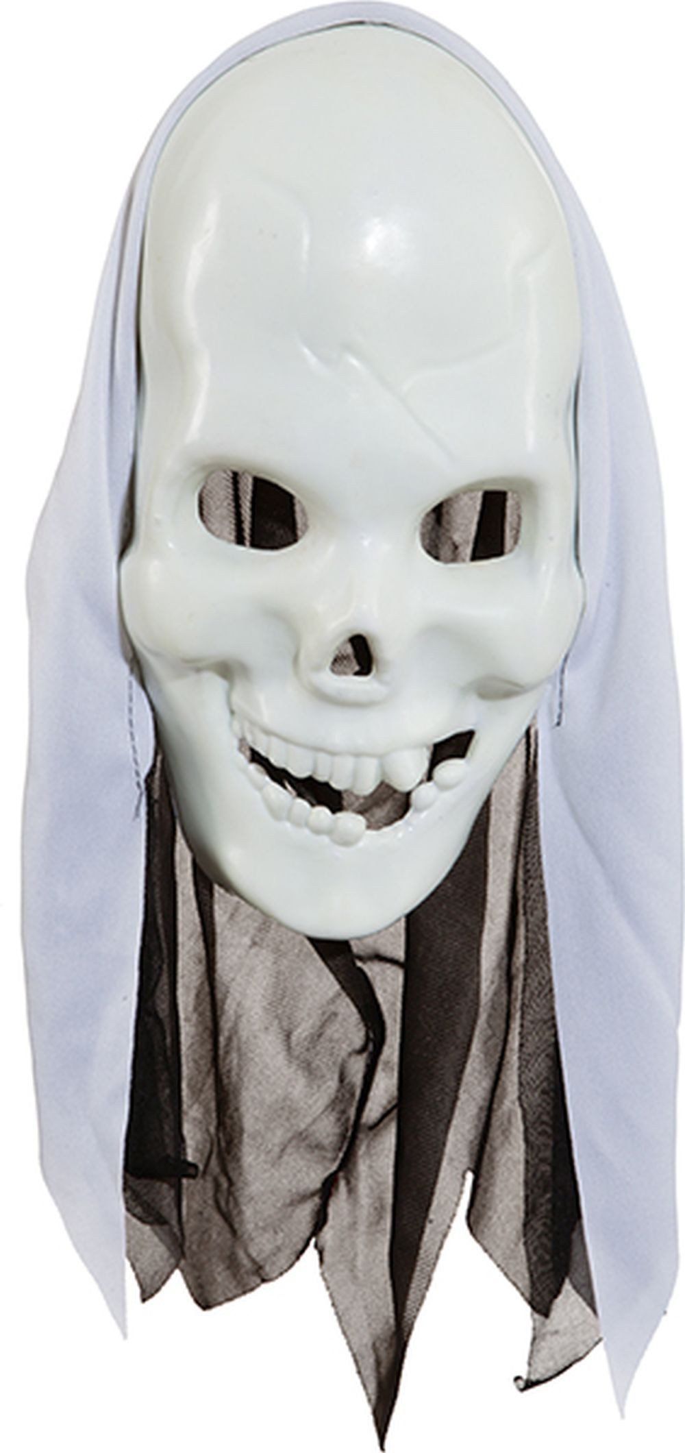 Fries Verkleidungsmaske Halbmaske Horror Skelett mit Kopftuch Halloween Karneval Fasching, Sonderposten, nur 150 mal lagernd
