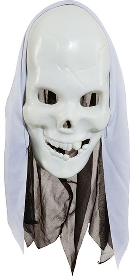Orlob Verkleidungsmaske Halbmaske Horror Skelett mit Kopftuch Halloween Karneval Fasching, Sonderposten, nur 150 mal lagernd