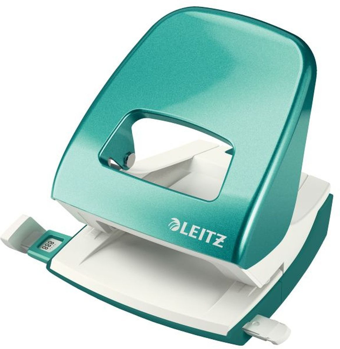 LEITZ Locher Locher 2,5mm mit Anschlagschiene eisblau in Blisterverpackung