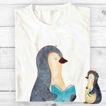 Mr. & Mrs. Panda T-Shirt Pinguin Buch - Weiß - Geschenk, Pause, Geburstag, Nichtstun, Freizeit (1-tlg)